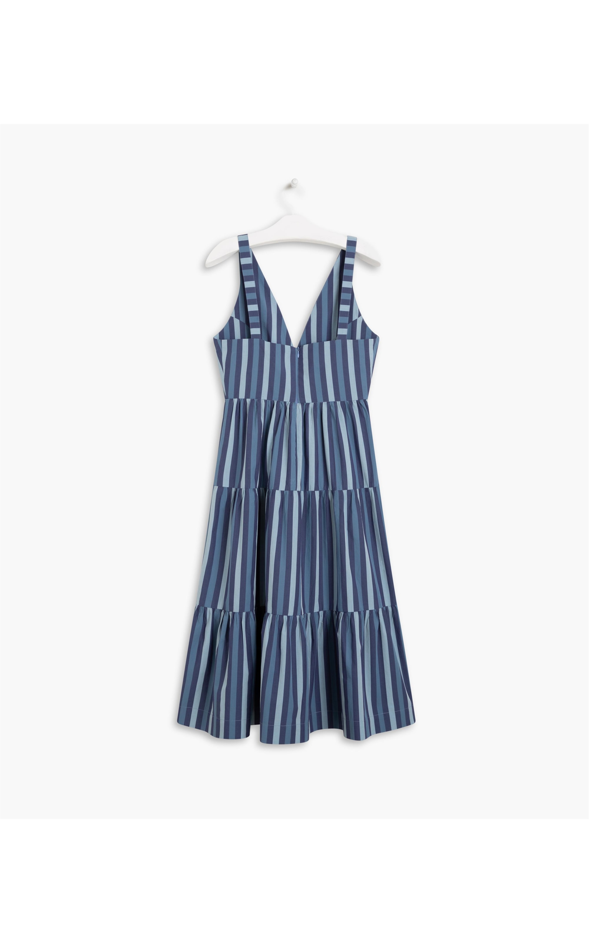 Vestido Mac Algodão Listrado Marinho