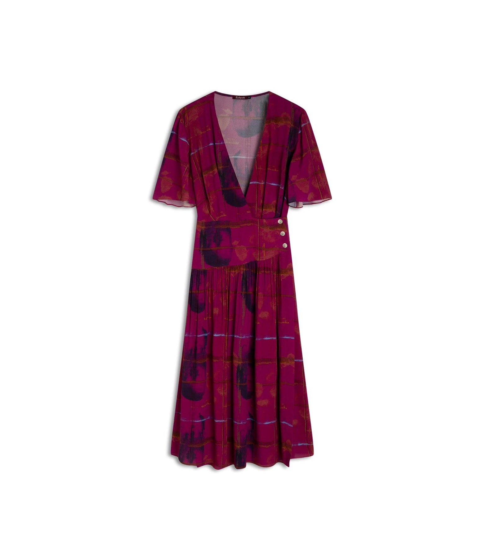 Vestido Maisa Xadrez Acqua Fucsia