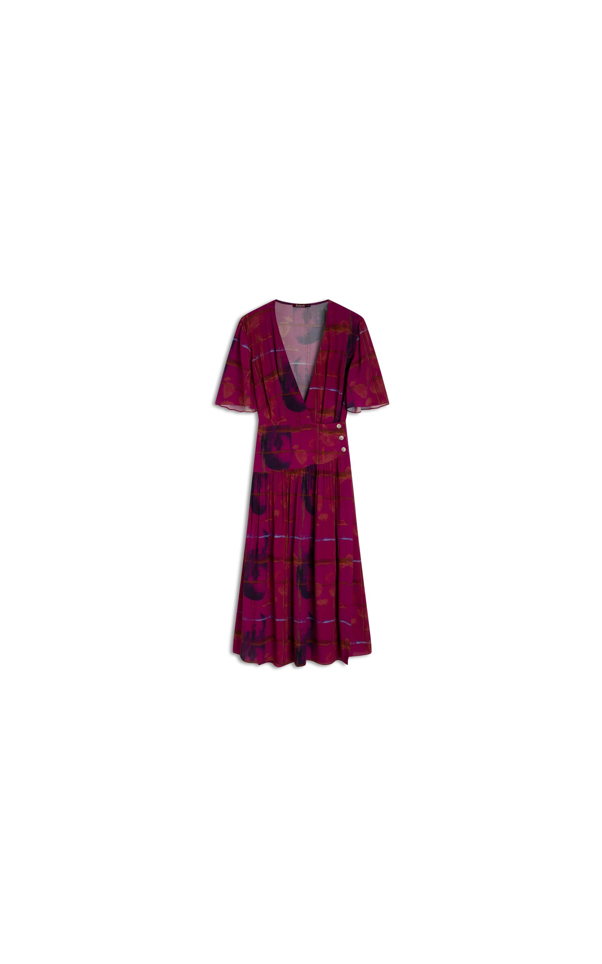 Vestido Maisa Xadrez Acqua Fucsia
