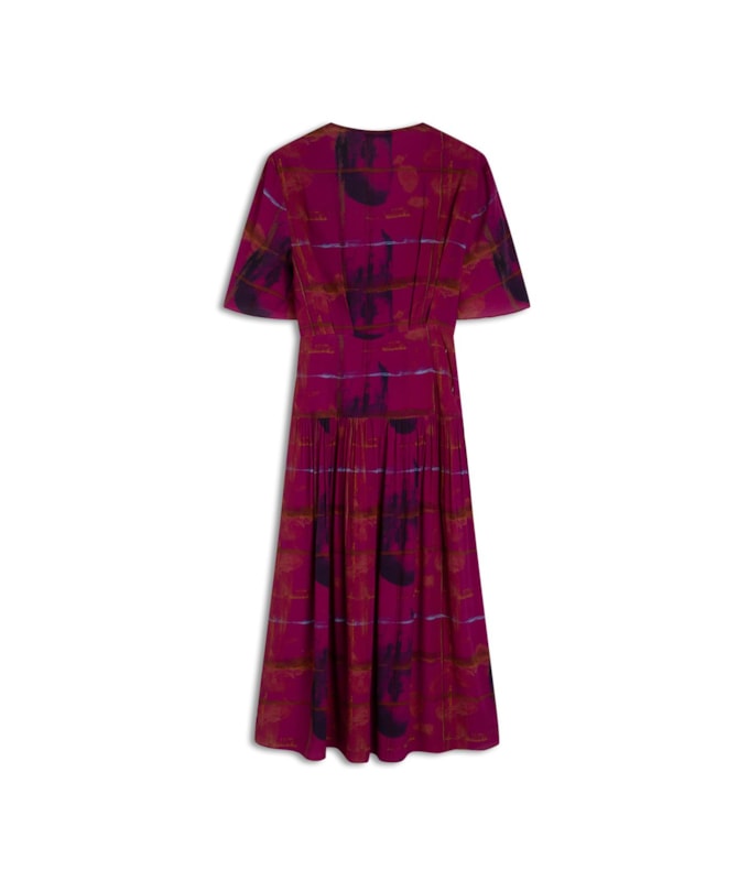 Vestido Maisa Xadrez Acqua Fucsia