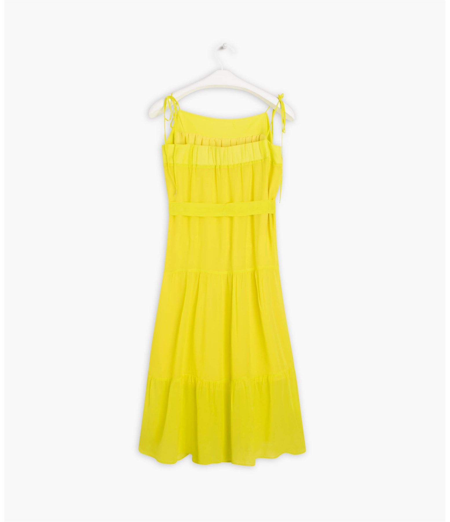 Vestido Maite Seda Lisa Lemom Fluor