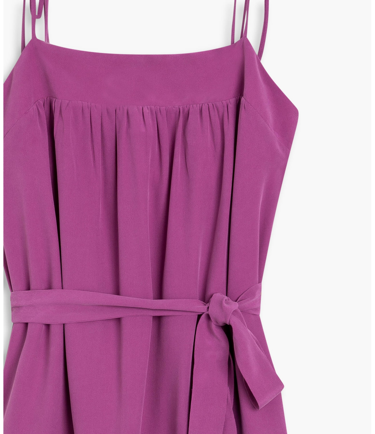 Vestido Maite Seda Lisa Roxo