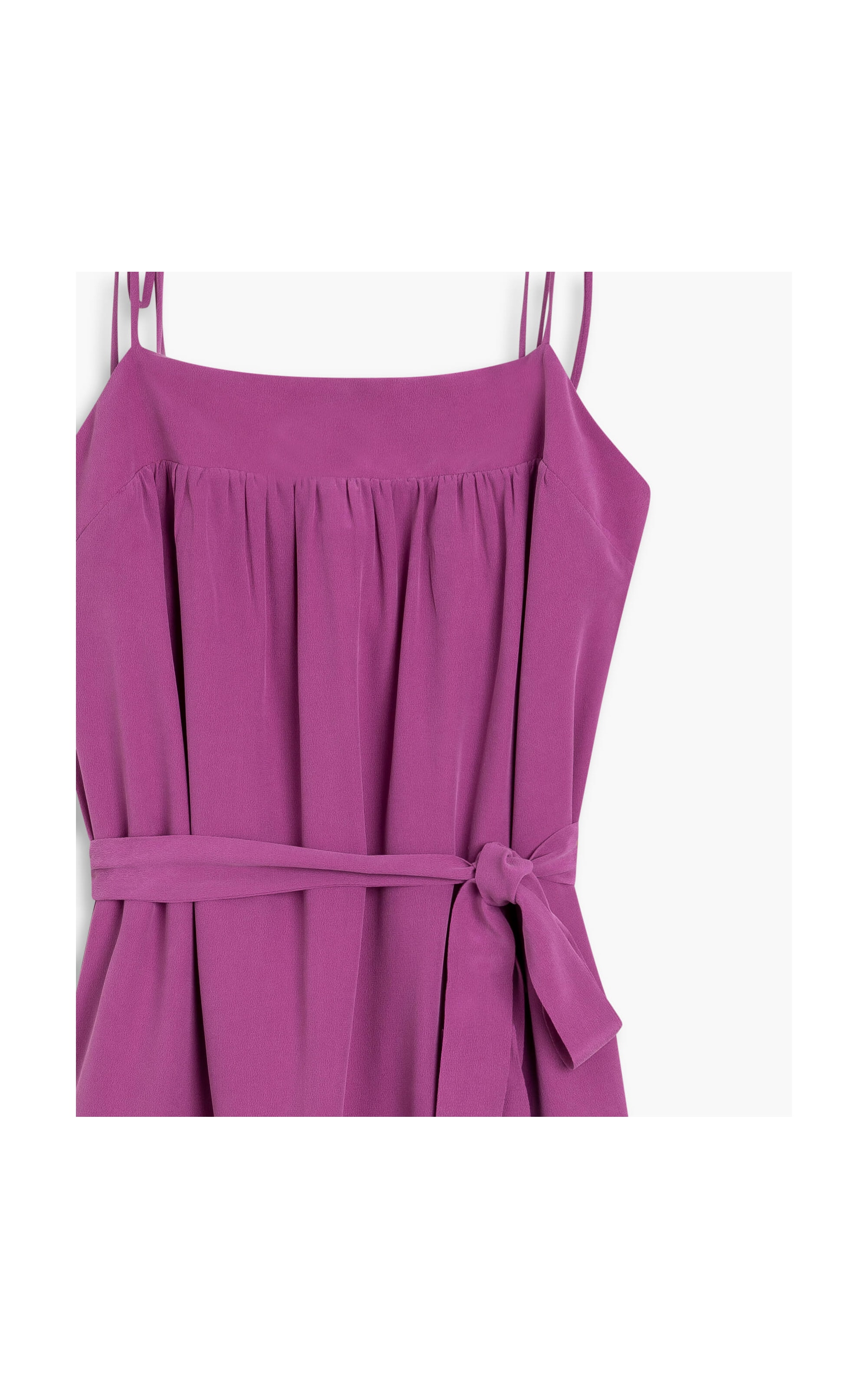 Vestido Maite Seda Lisa Roxo
