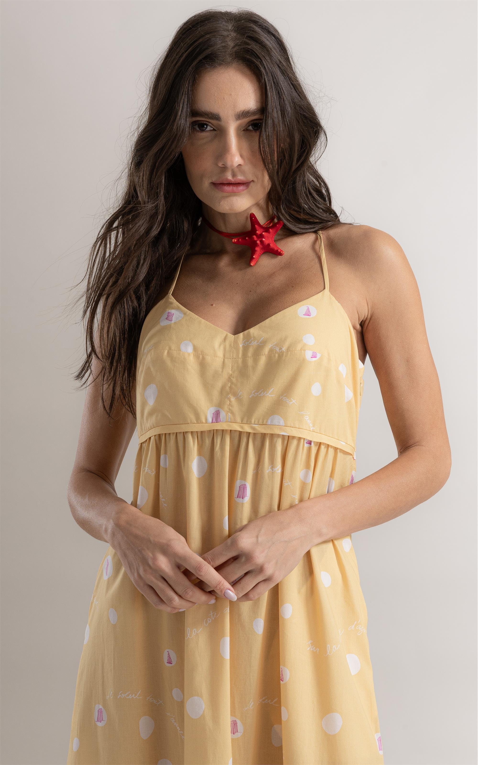 Vestido Manu Bubbles Amarelo