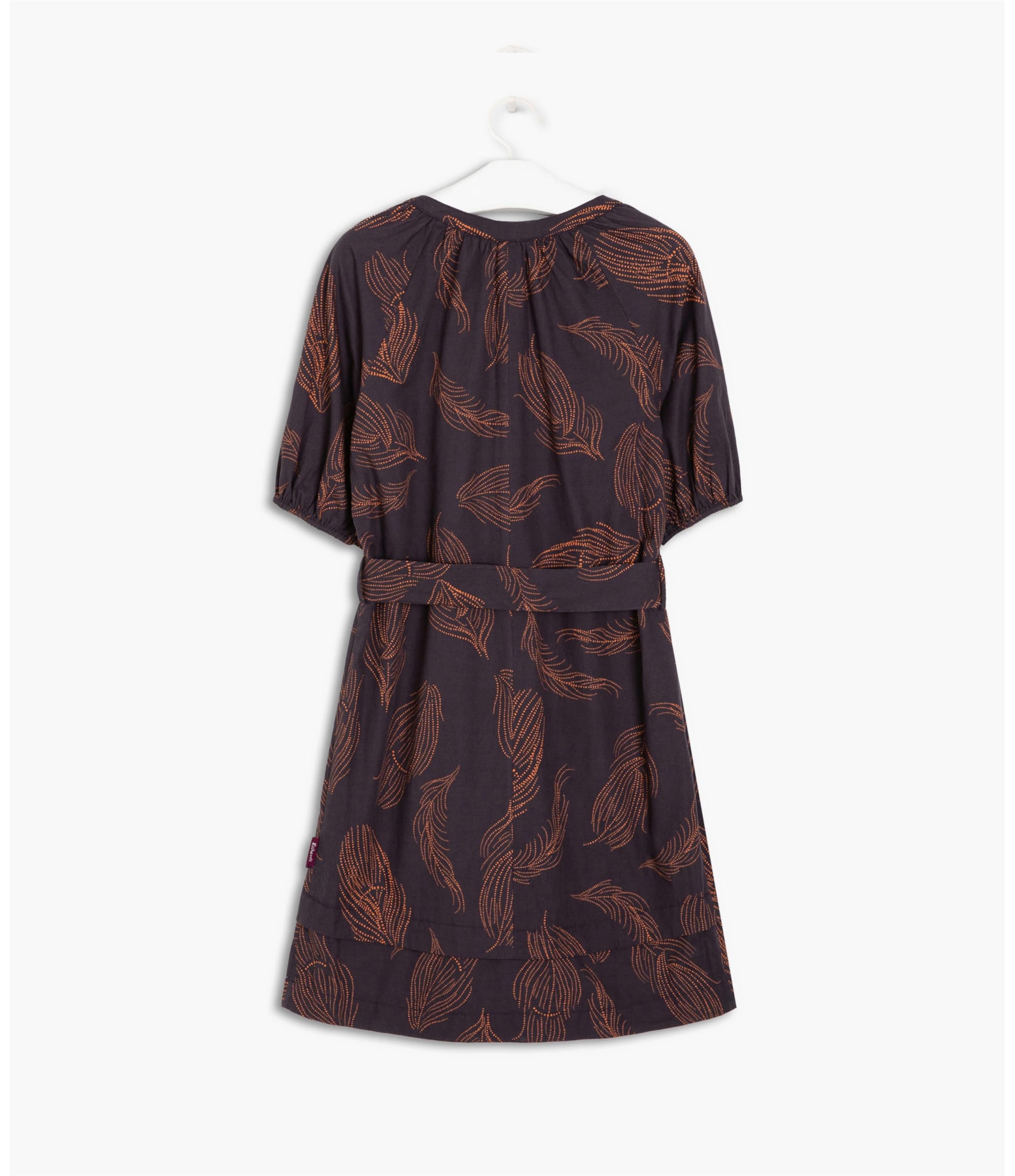 Vestido Maori Algodao Esampa Dark Brown