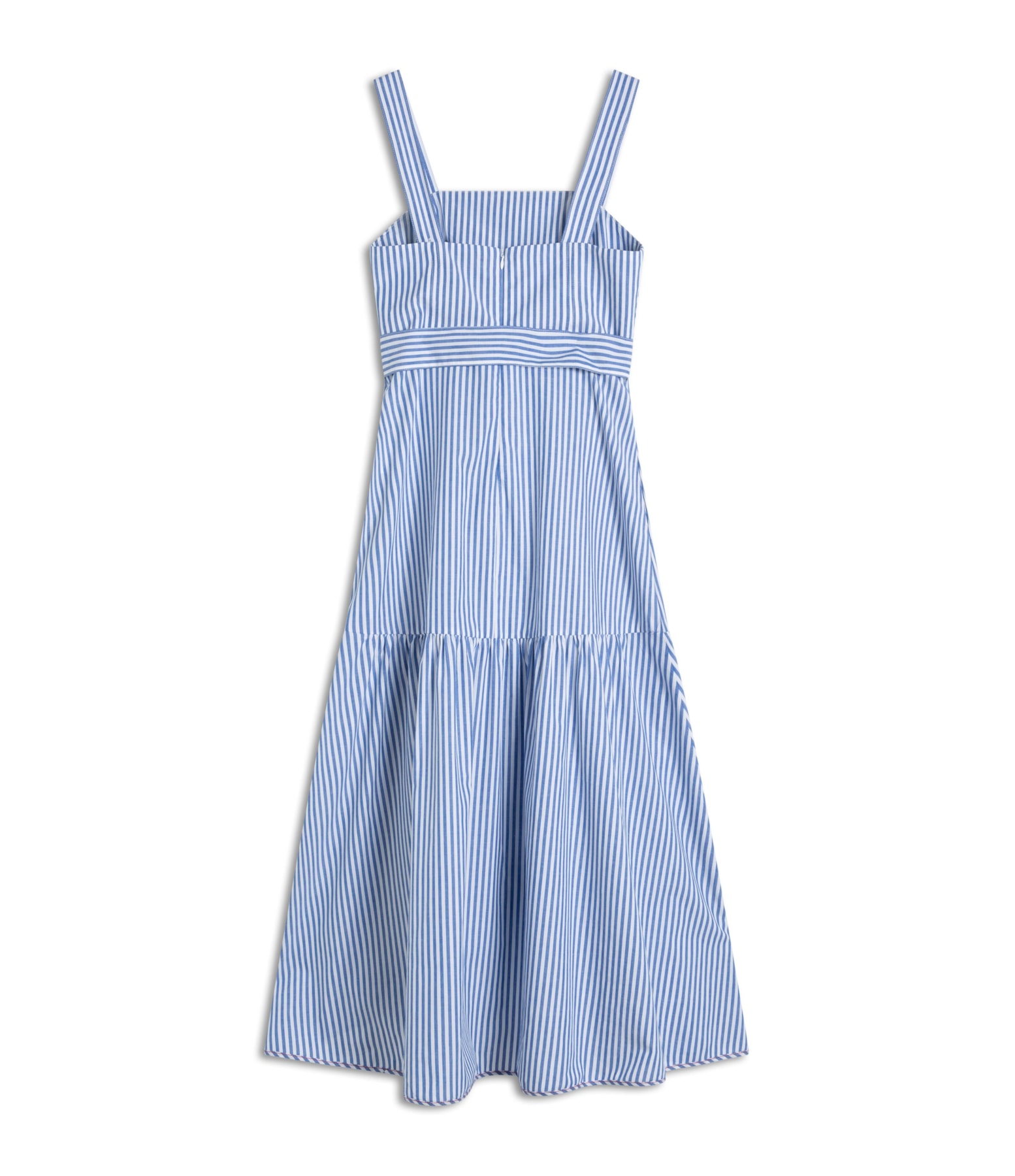 Vestido Marina Algodao Listrado Azul Bic