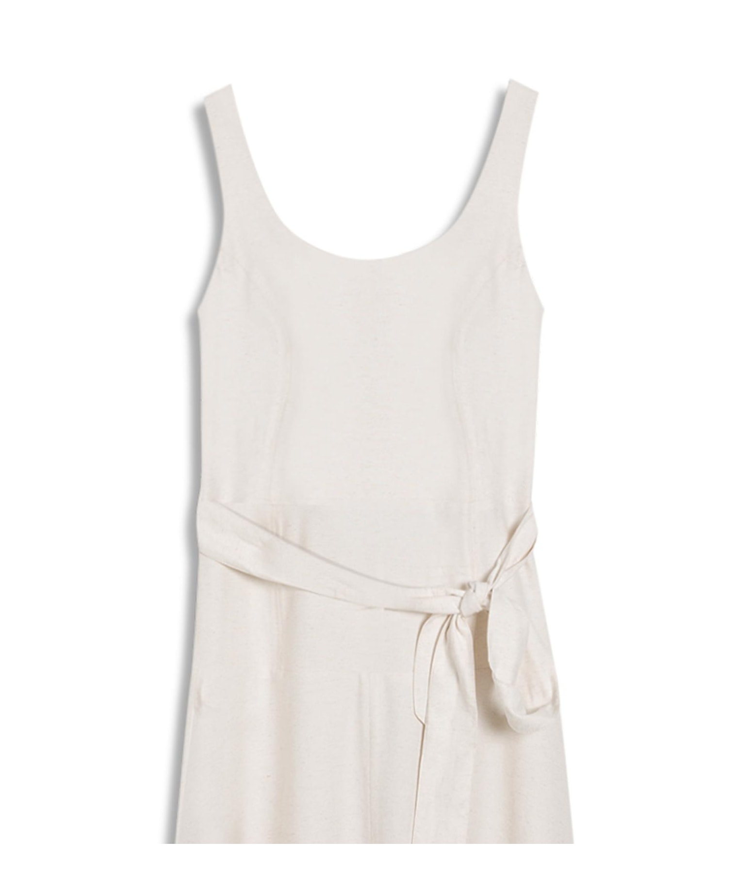 Vestido Mia Linho Blend Liso Off White