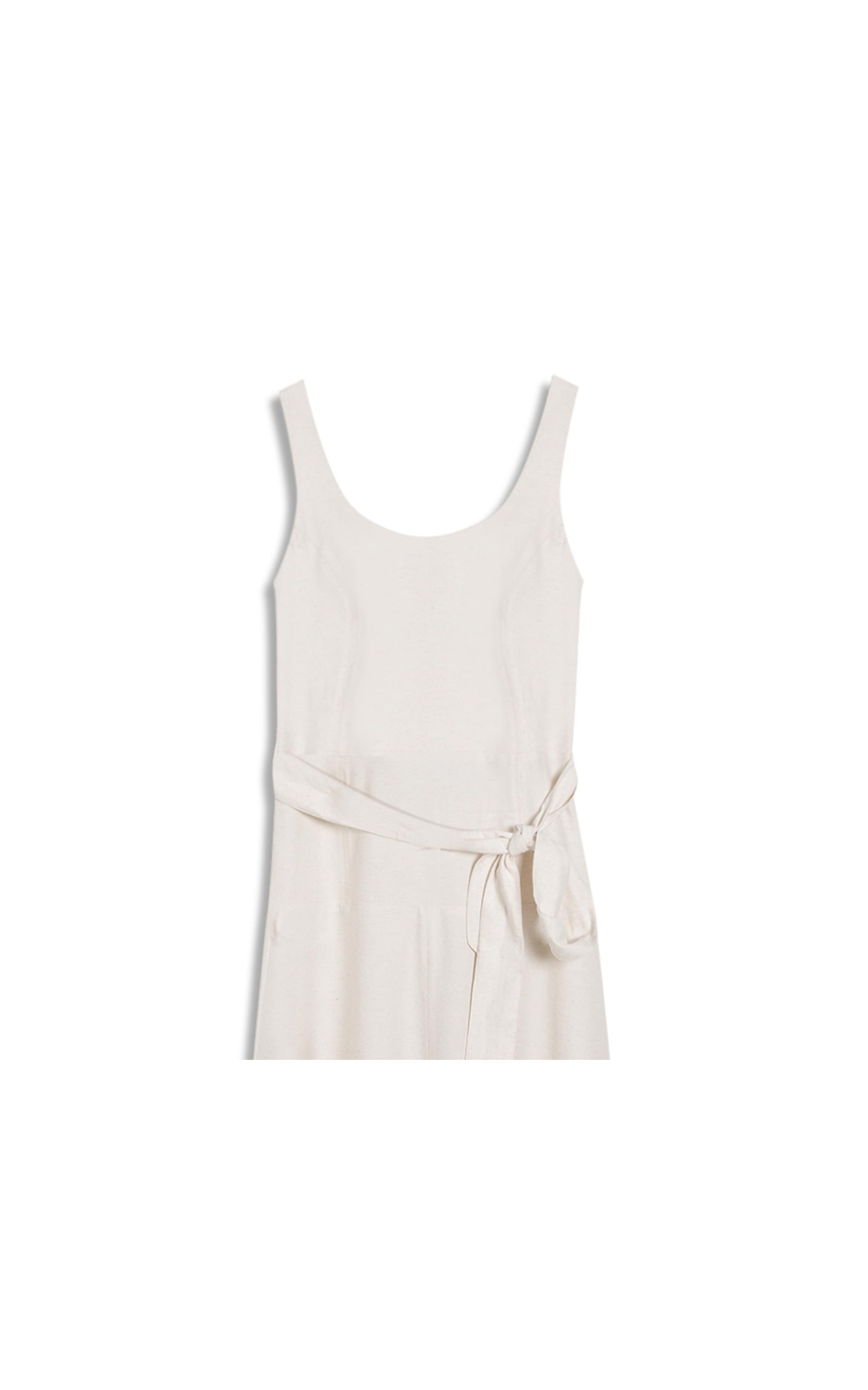 Vestido Mia Linho Blend Liso Off White