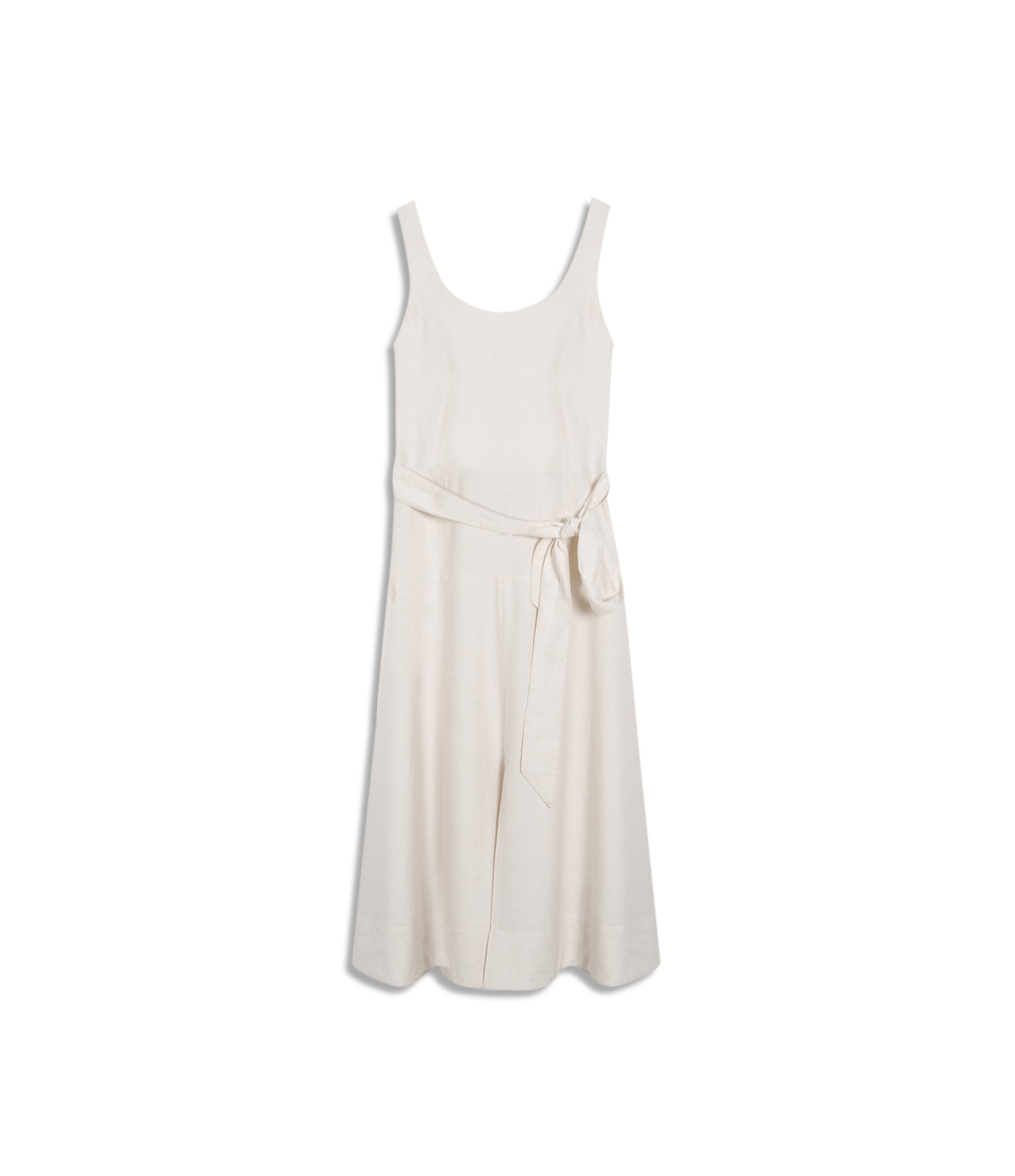 Vestido Mia Linho Blend Liso Off White