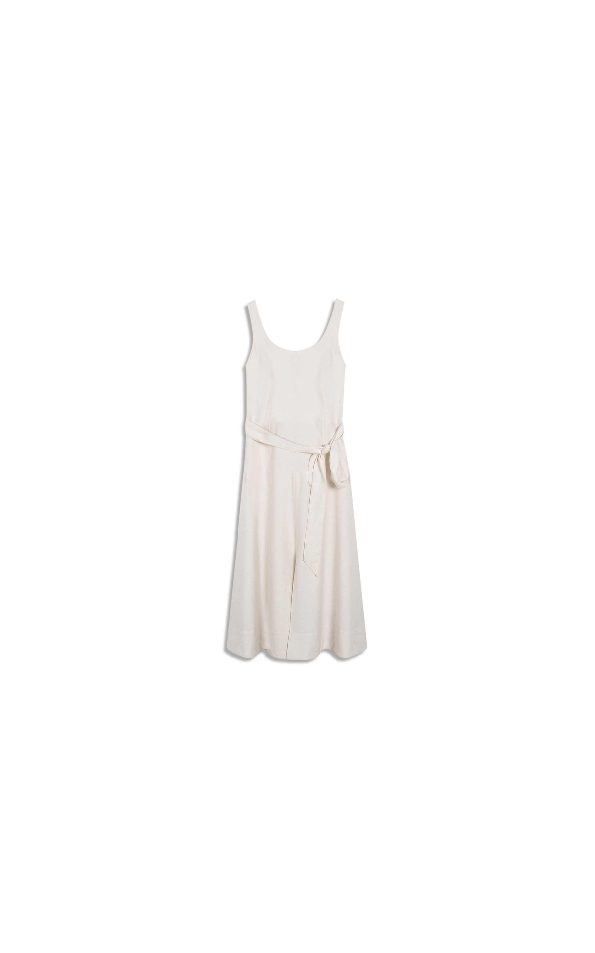 Vestido Mia Linho Blend Liso Off White