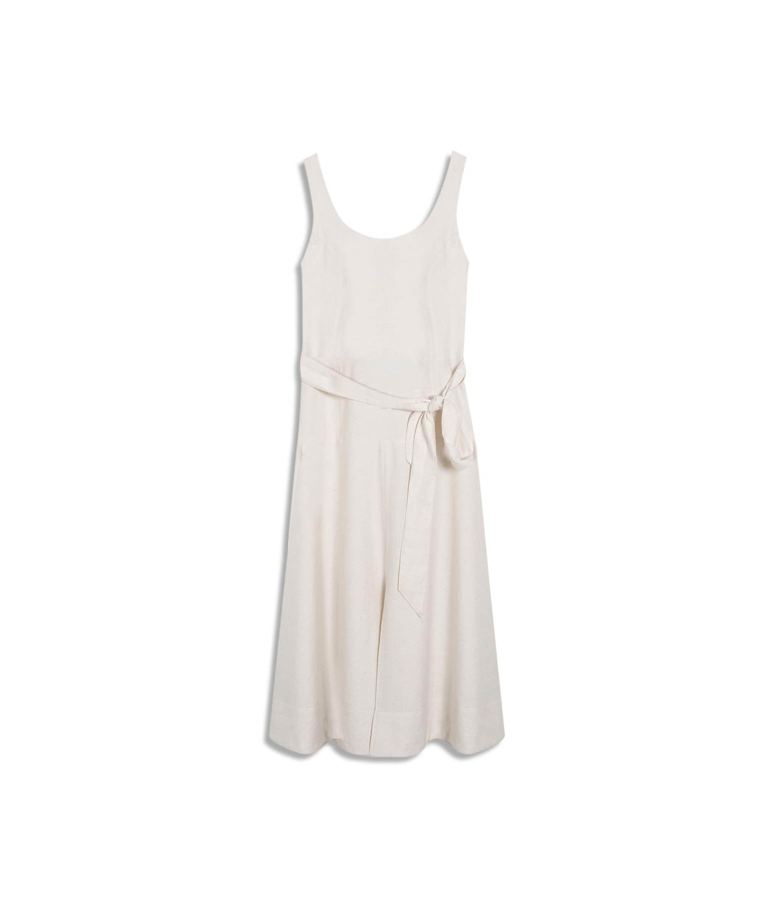 Vestido Mia Linho Blend Liso Off White