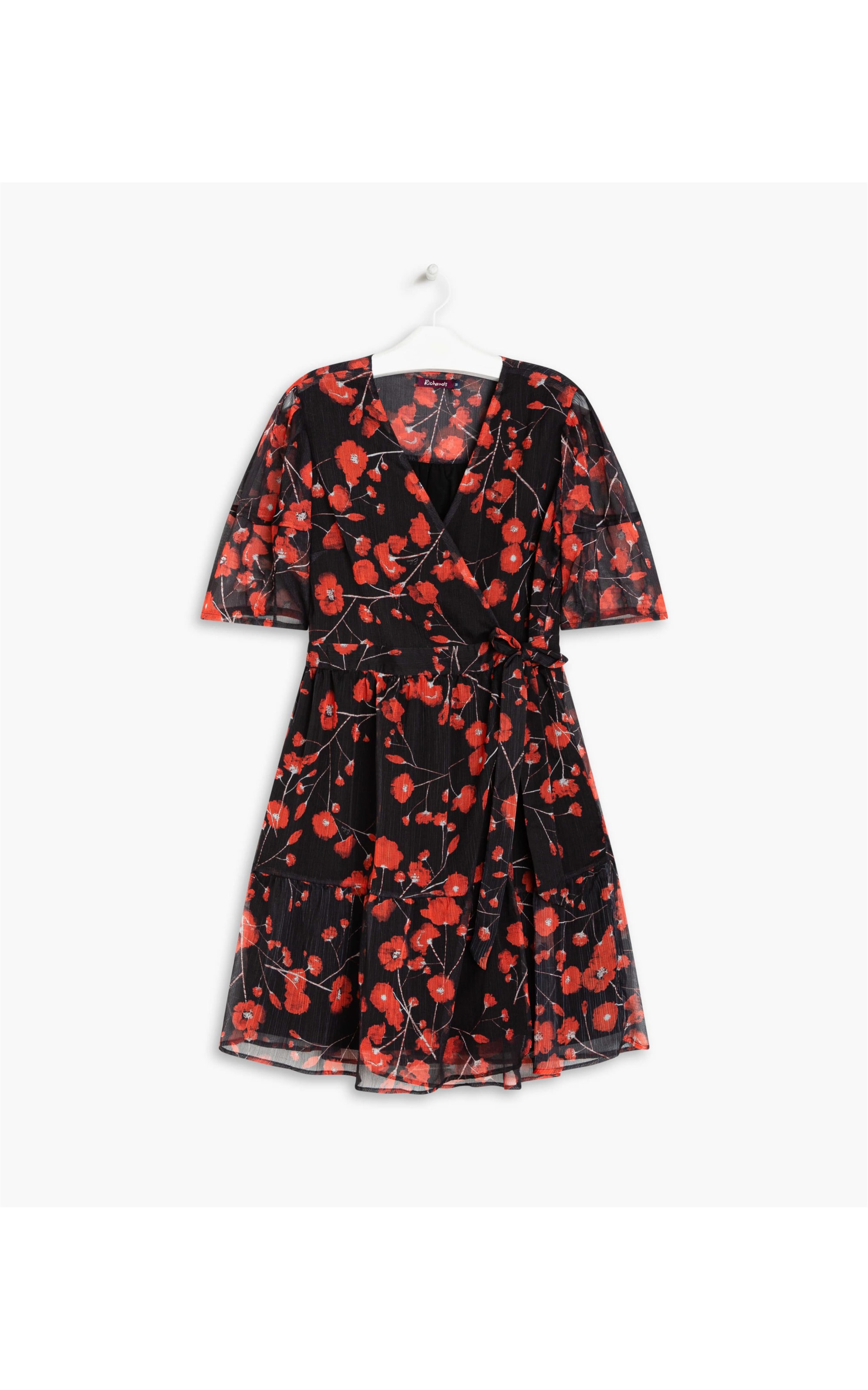 Vestido Nicole Est. Flower Glitch Preto