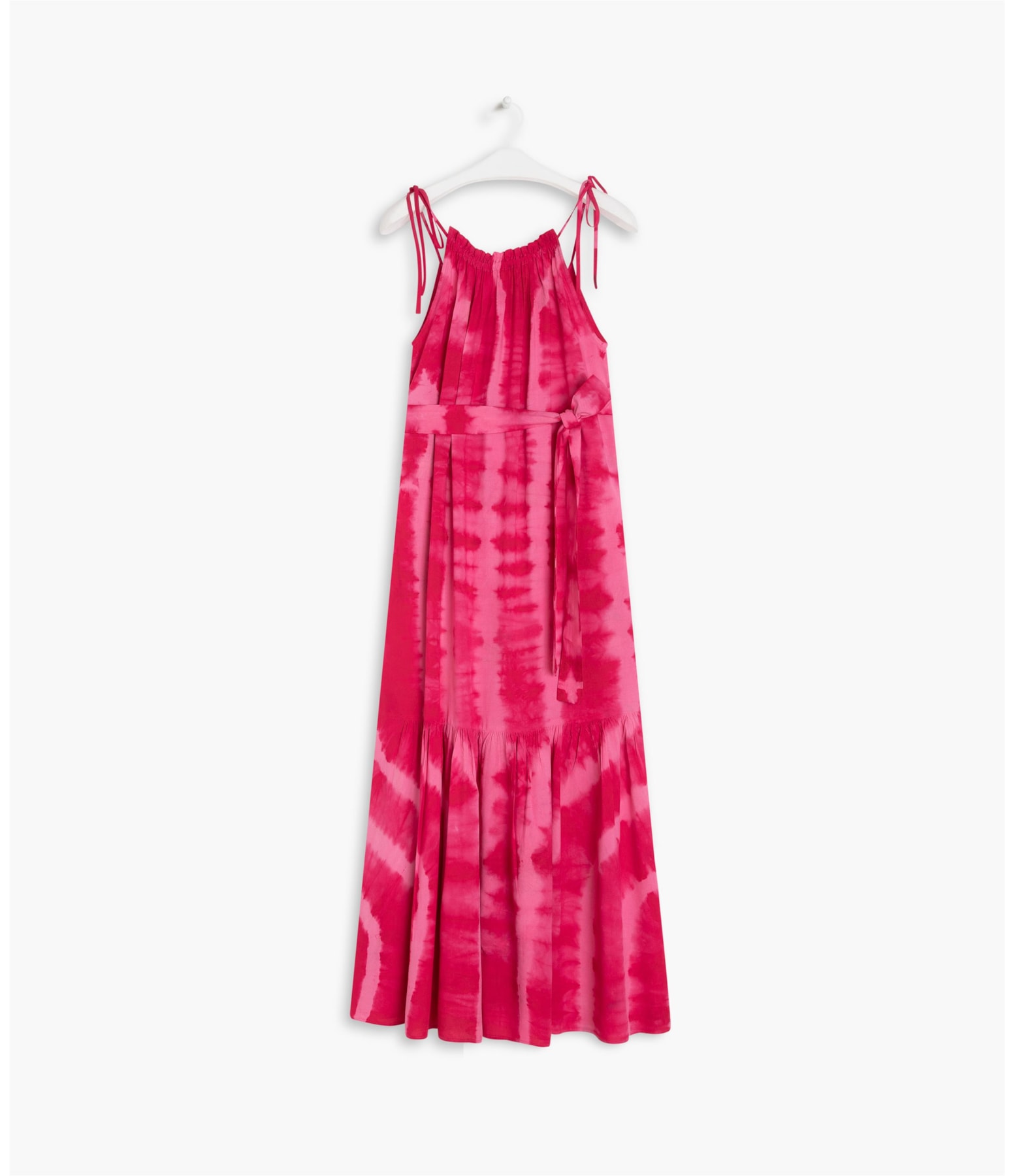 Vestido Nui Viscose Tie Dye Pink