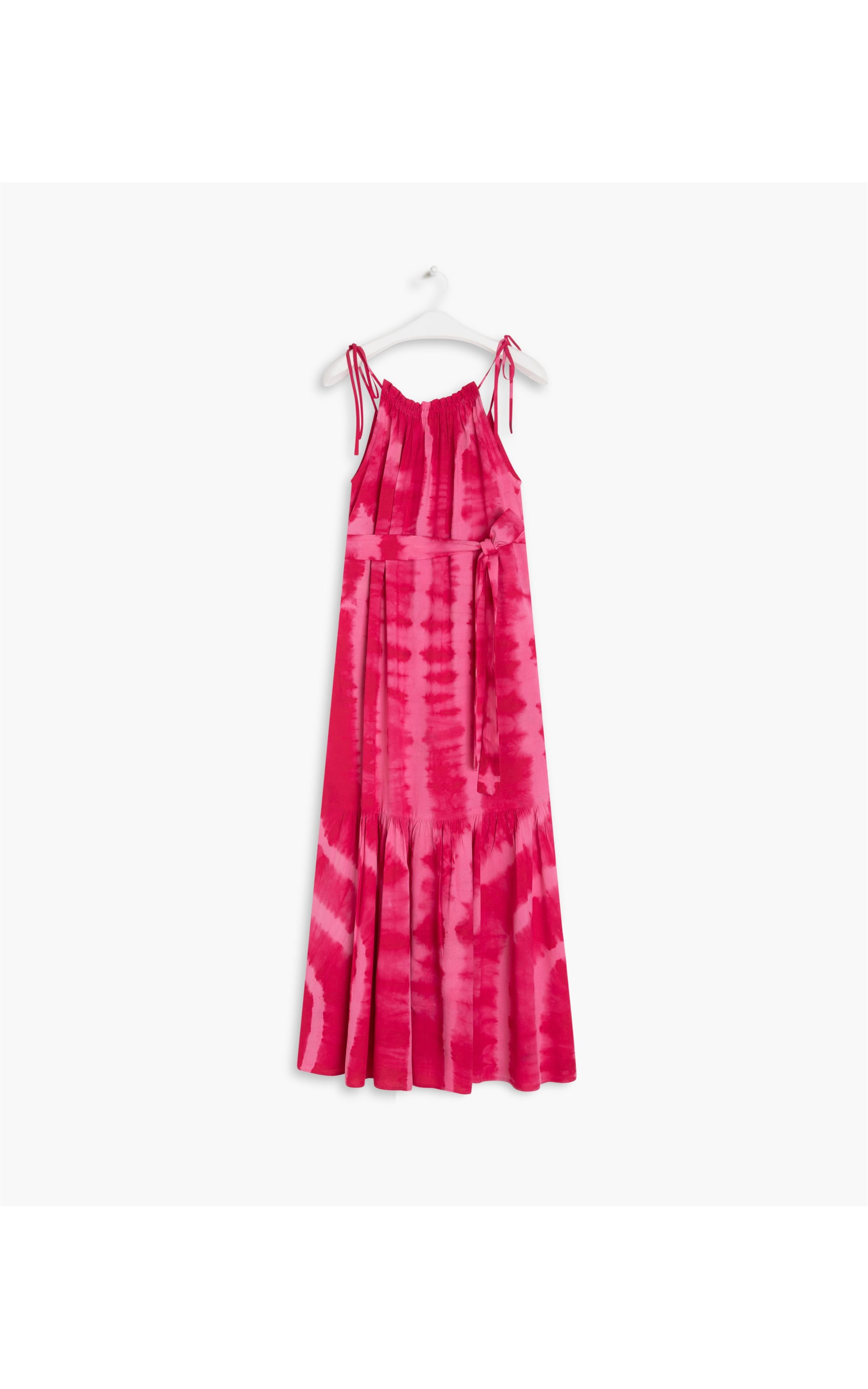 Vestido Nui Viscose Tie Dye Pink