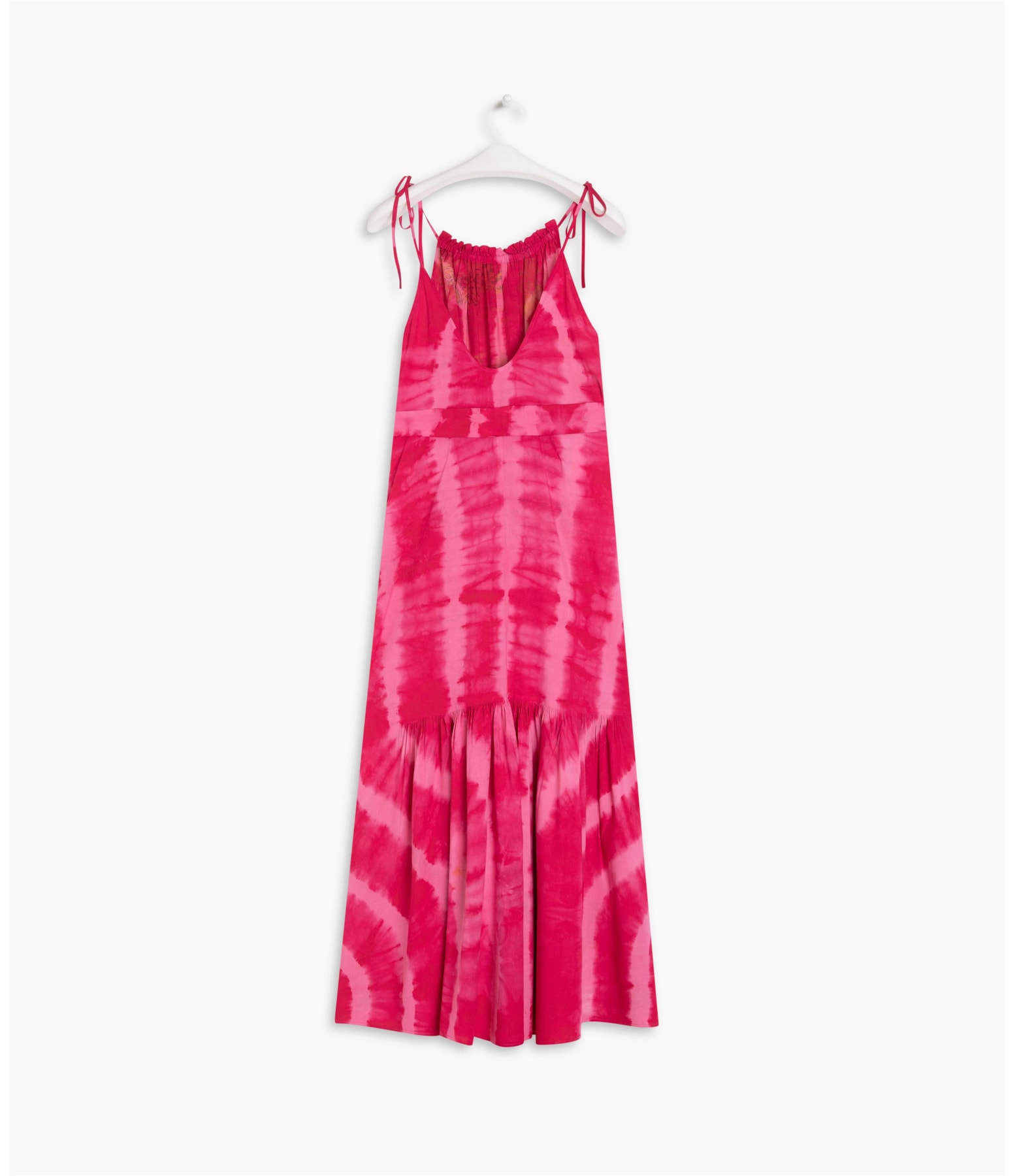 Vestido Nui Viscose Tie Dye Pink