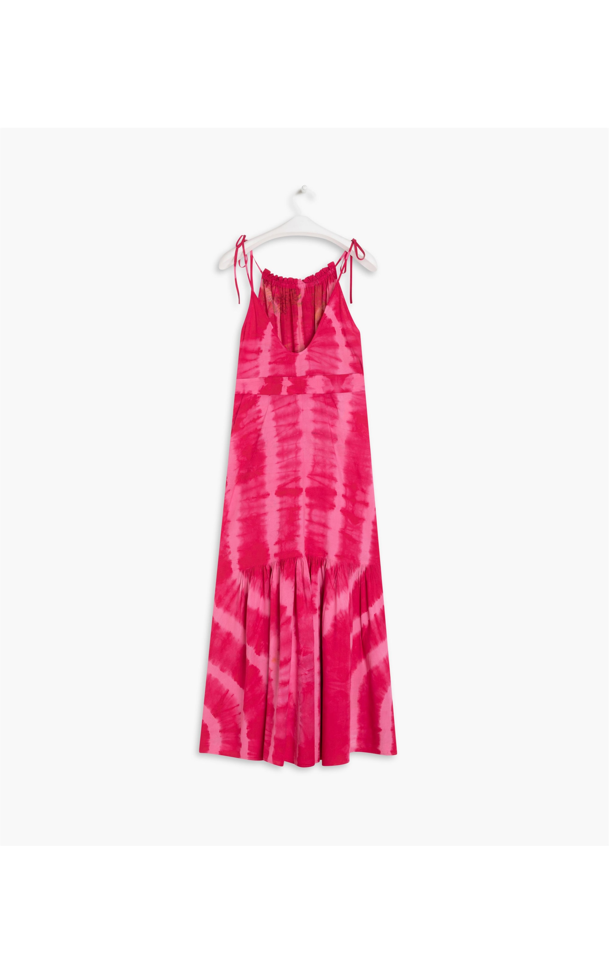 Vestido Nui Viscose Tie Dye Pink