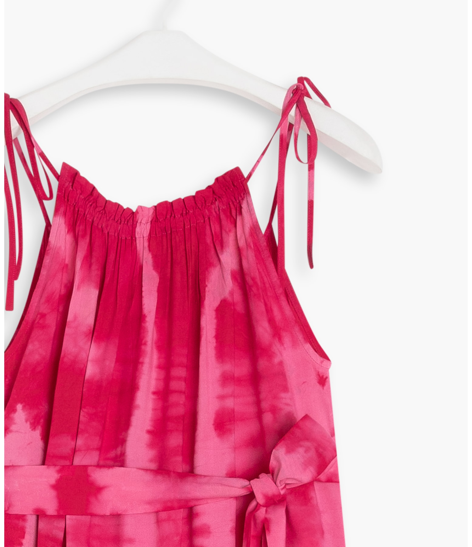 Vestido Nui Viscose Tie Dye Pink
