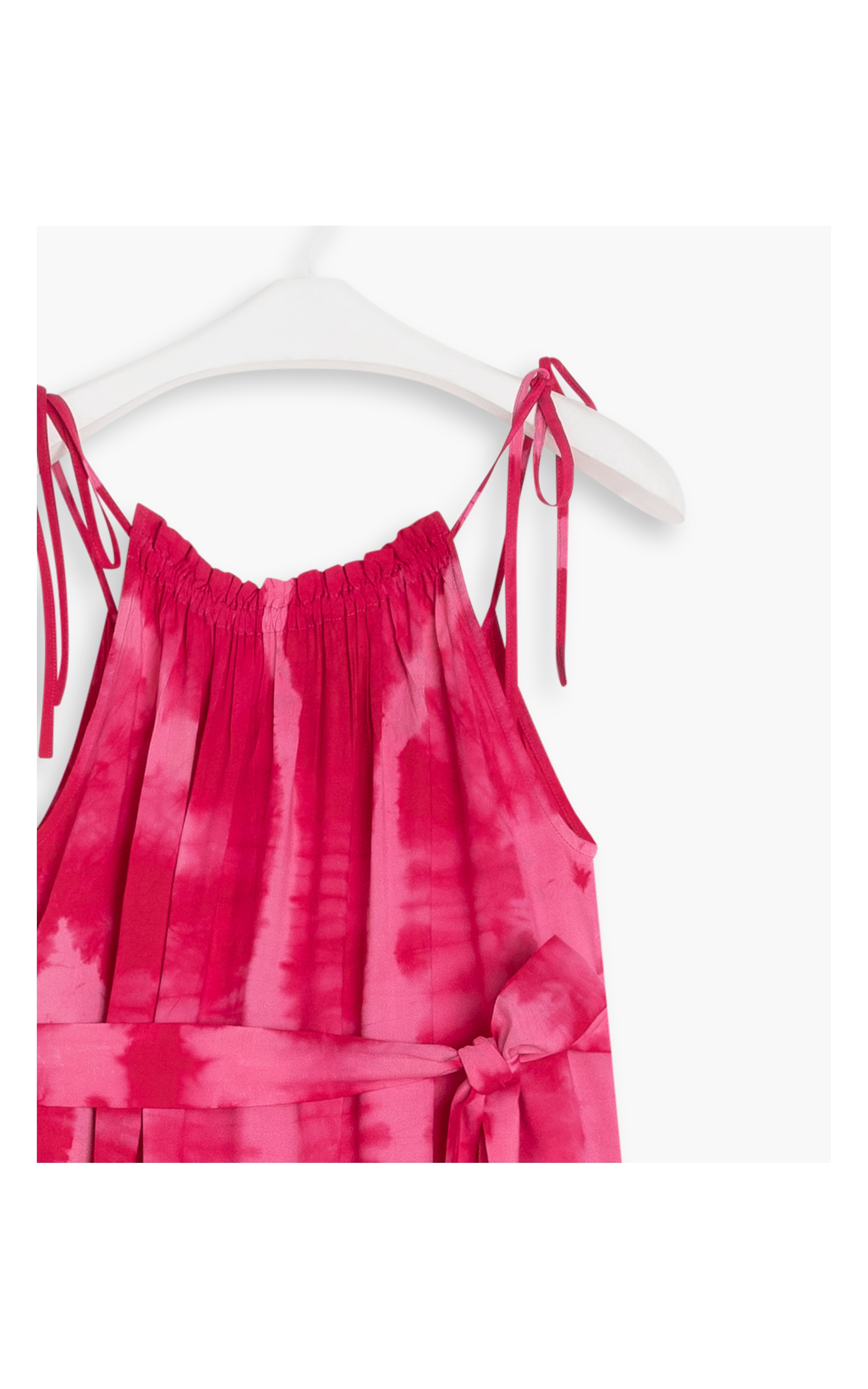 Vestido Nui Viscose Tie Dye Pink