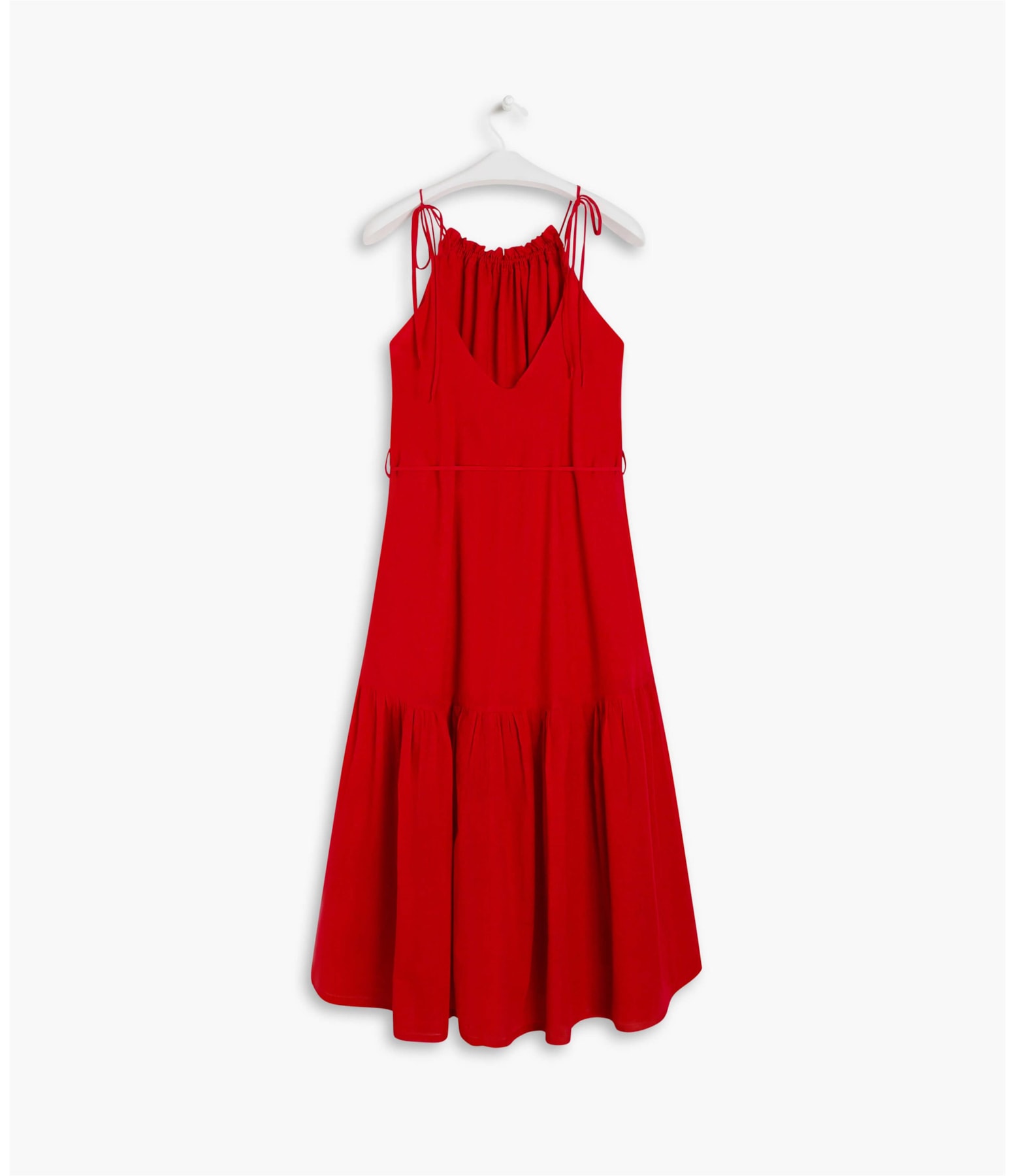 Vestido Nui Voil Algodão Liso Cereja