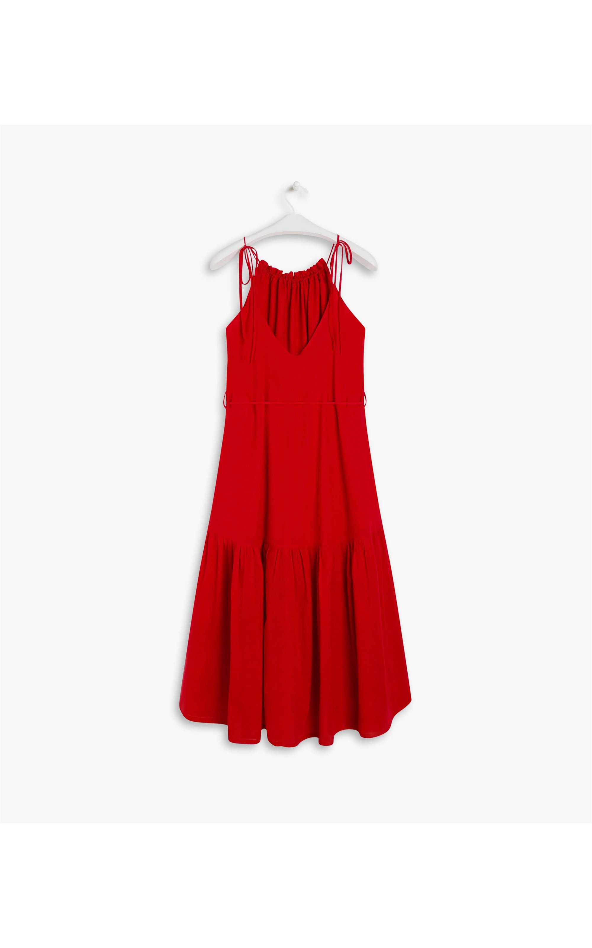 Vestido Nui Voil Algodão Liso Cereja