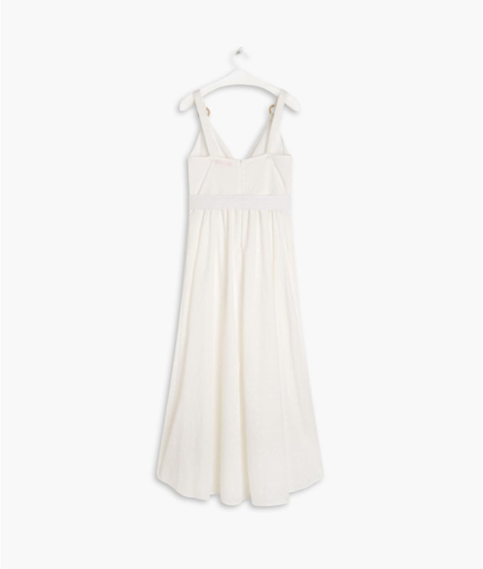 Vestido Olivia Algodao Bordado Off White