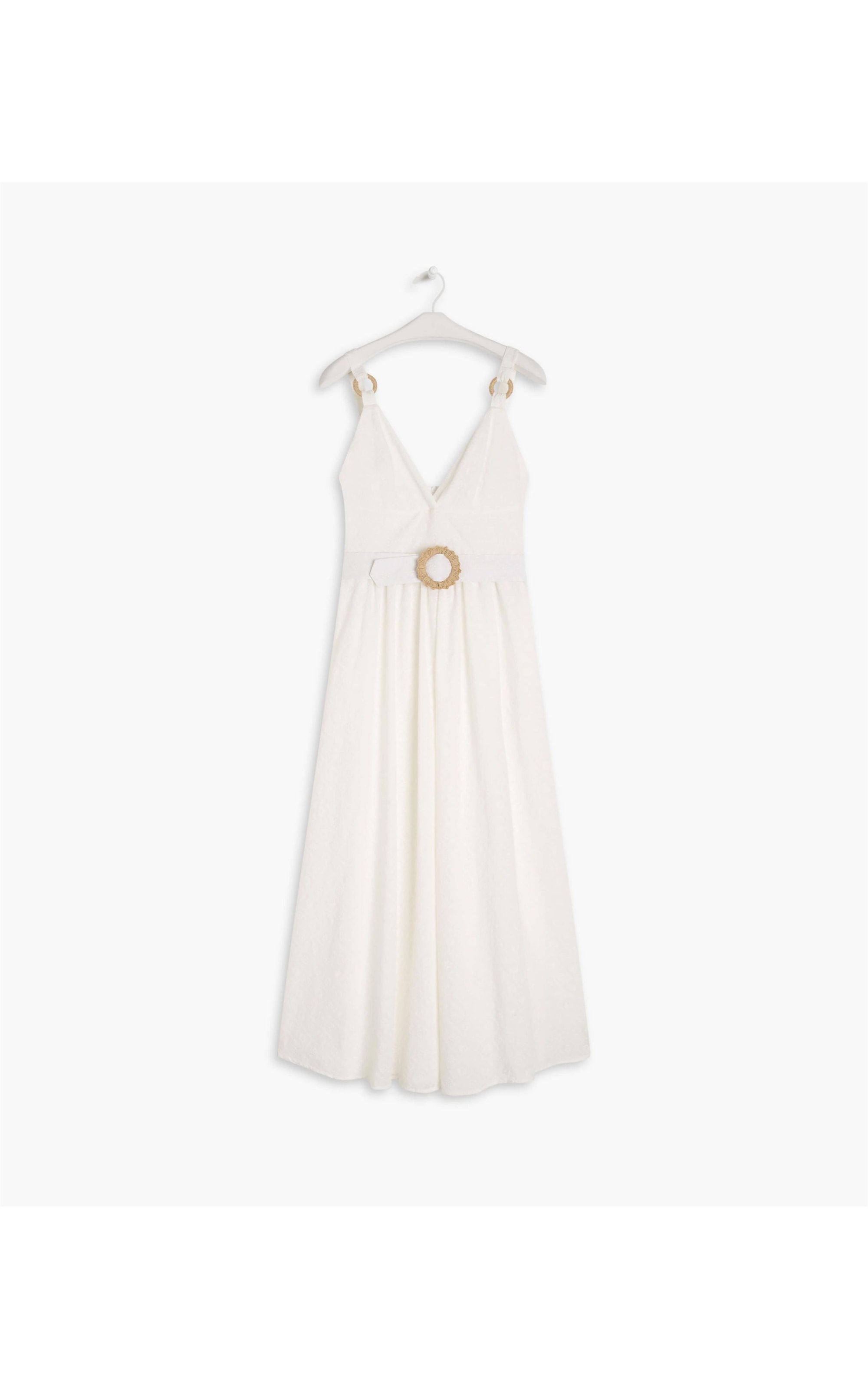 Vestido Olivia Algodao Bordado Off White