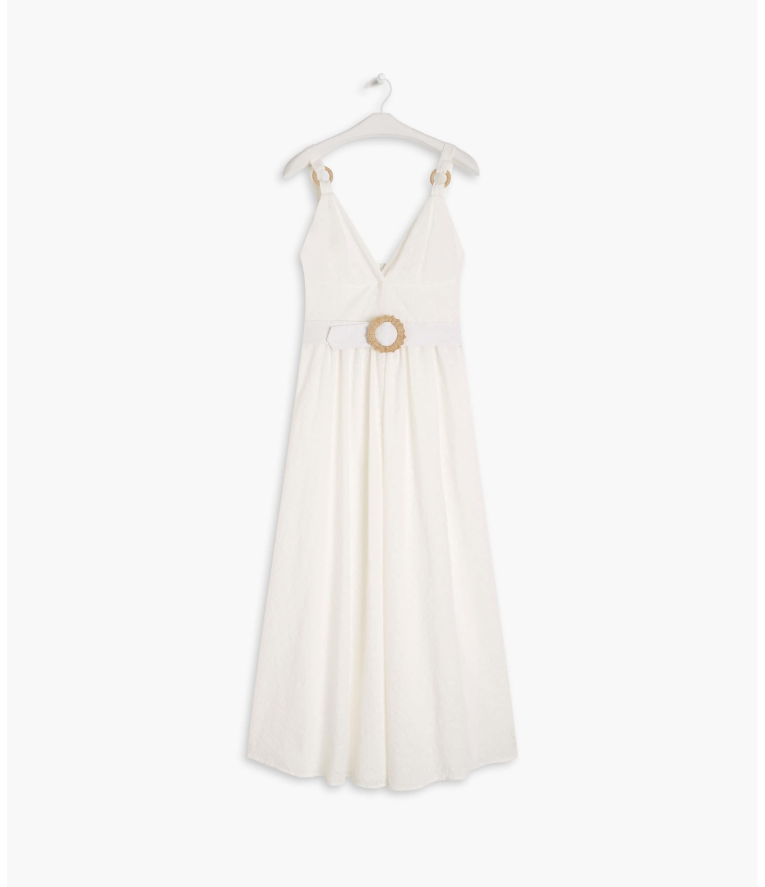 Vestido Olivia Algodao Bordado Off White