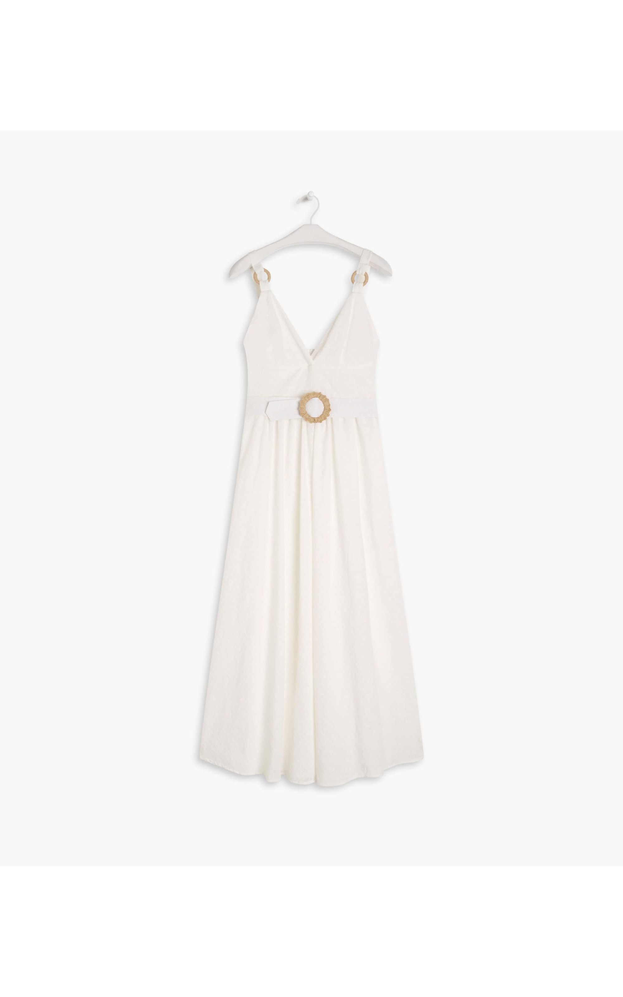 Vestido Olivia Algodao Bordado Off White