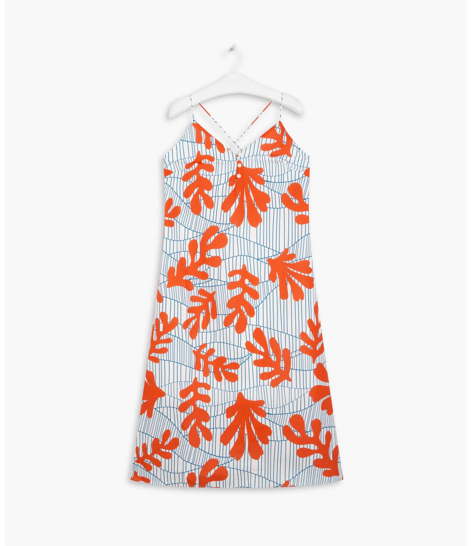 Vestido Pompei Voil Algas Off White