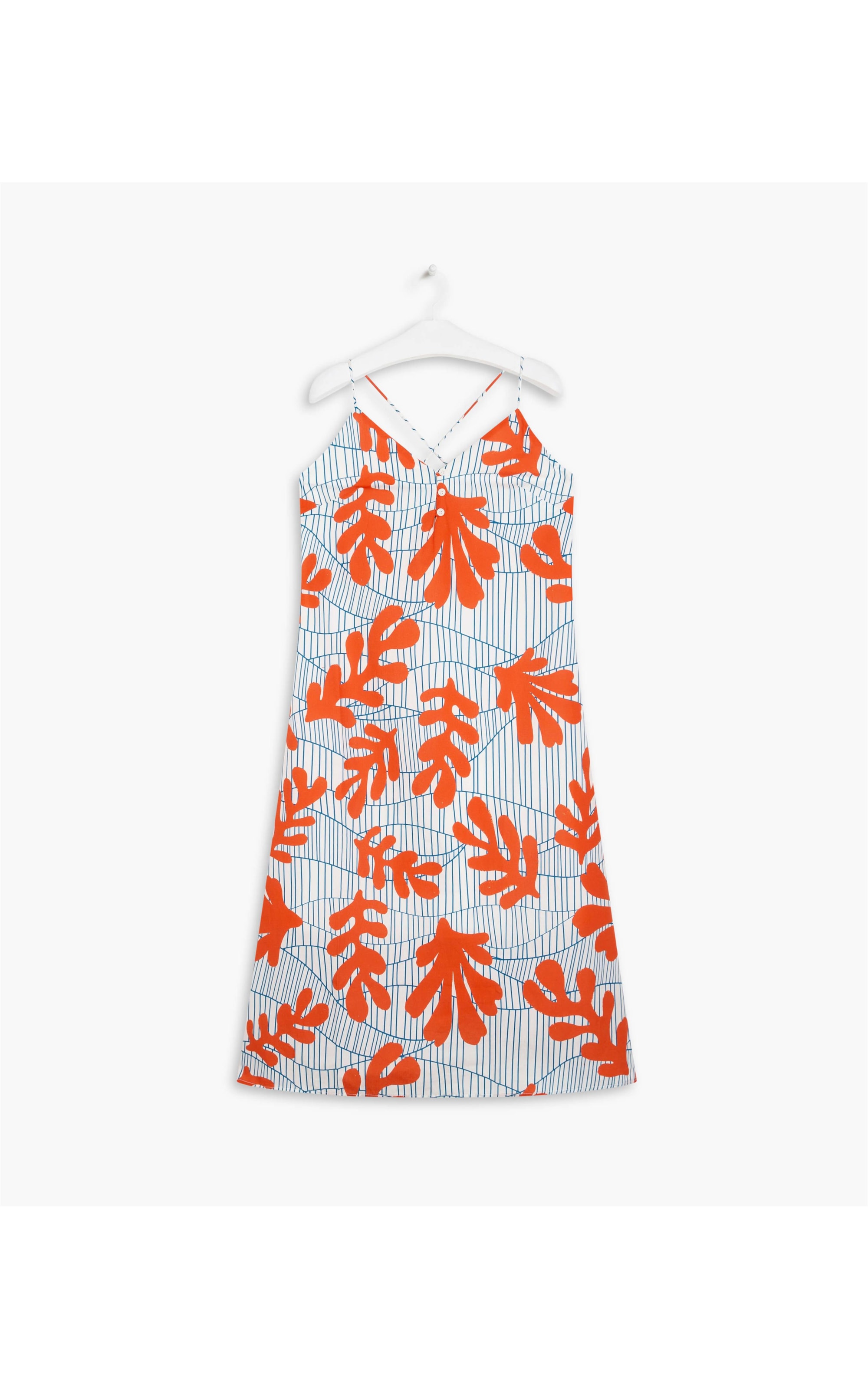 Vestido Pompei Voil Algas Off White