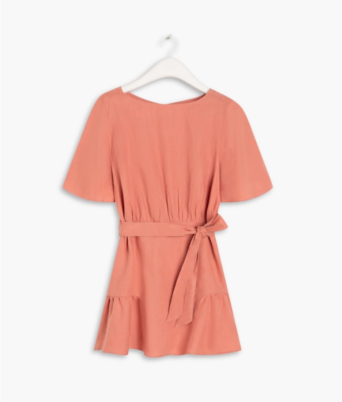 Vestido Puro Linho  Cora Blush