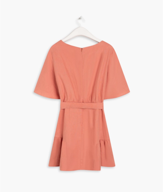 Vestido Puro Linho  Cora Blush