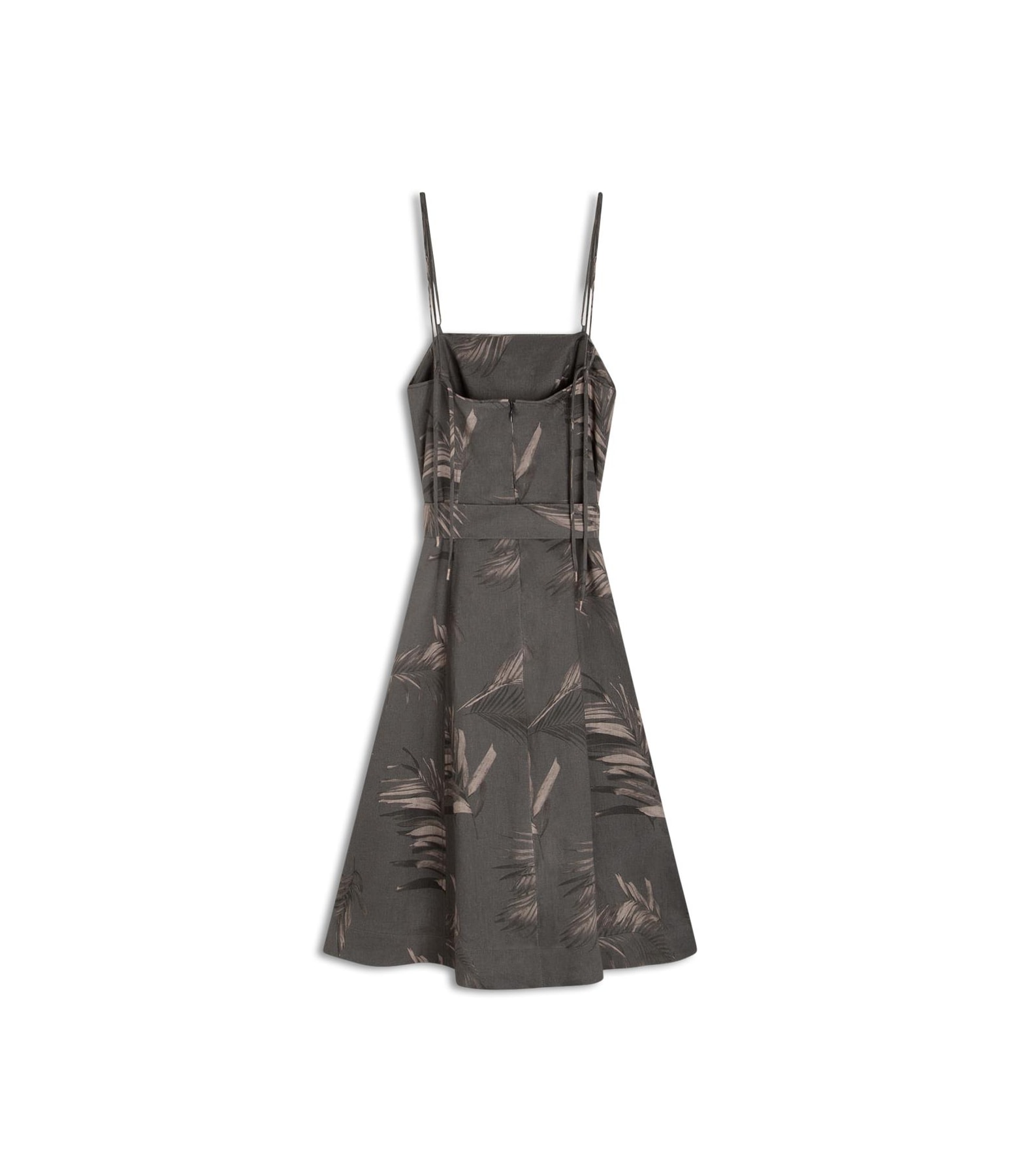 Vestido Puro Linho Diana  Est. Marsala Grafite