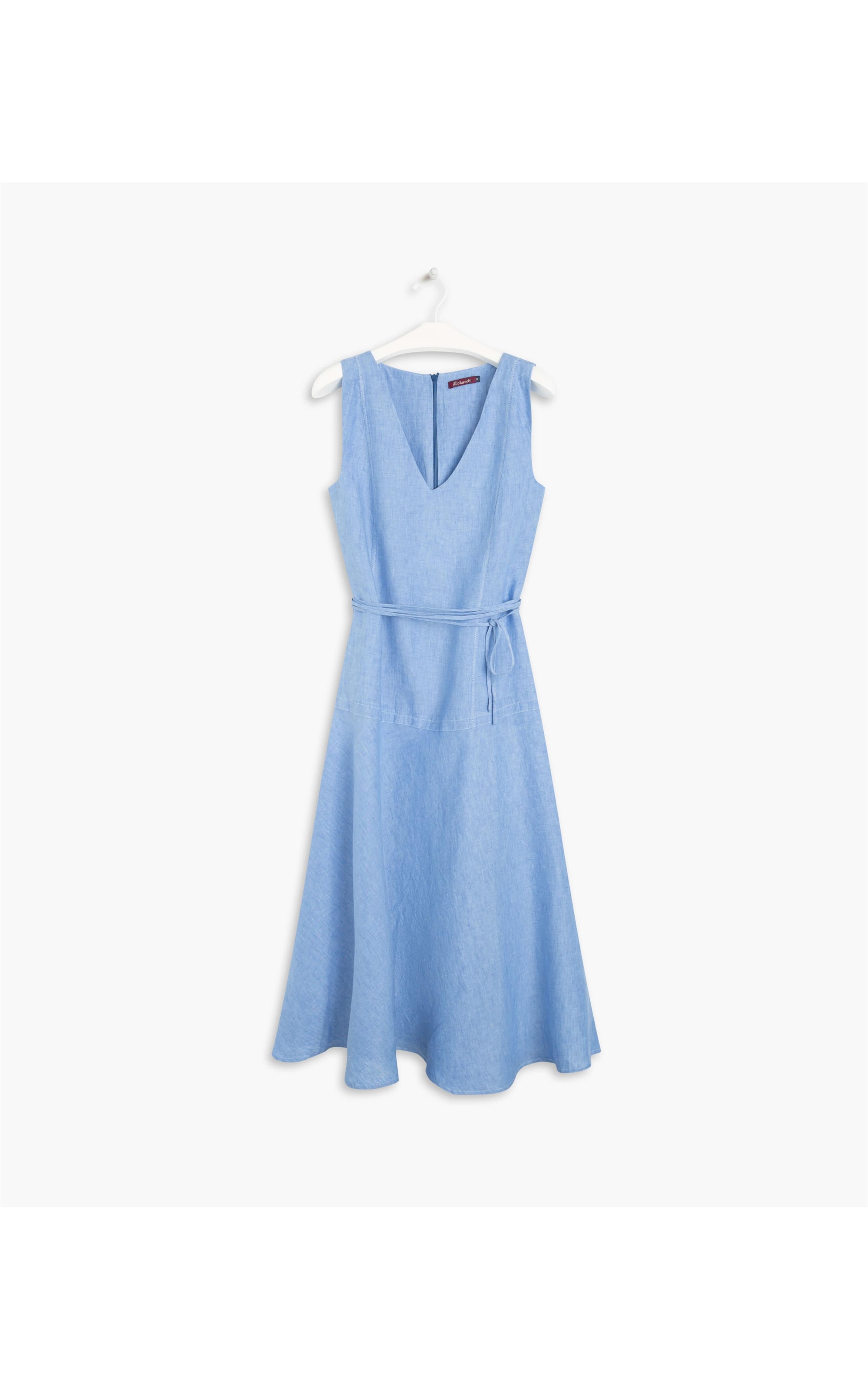 Vestido Puro Linho Doha Cross Dye Roxo