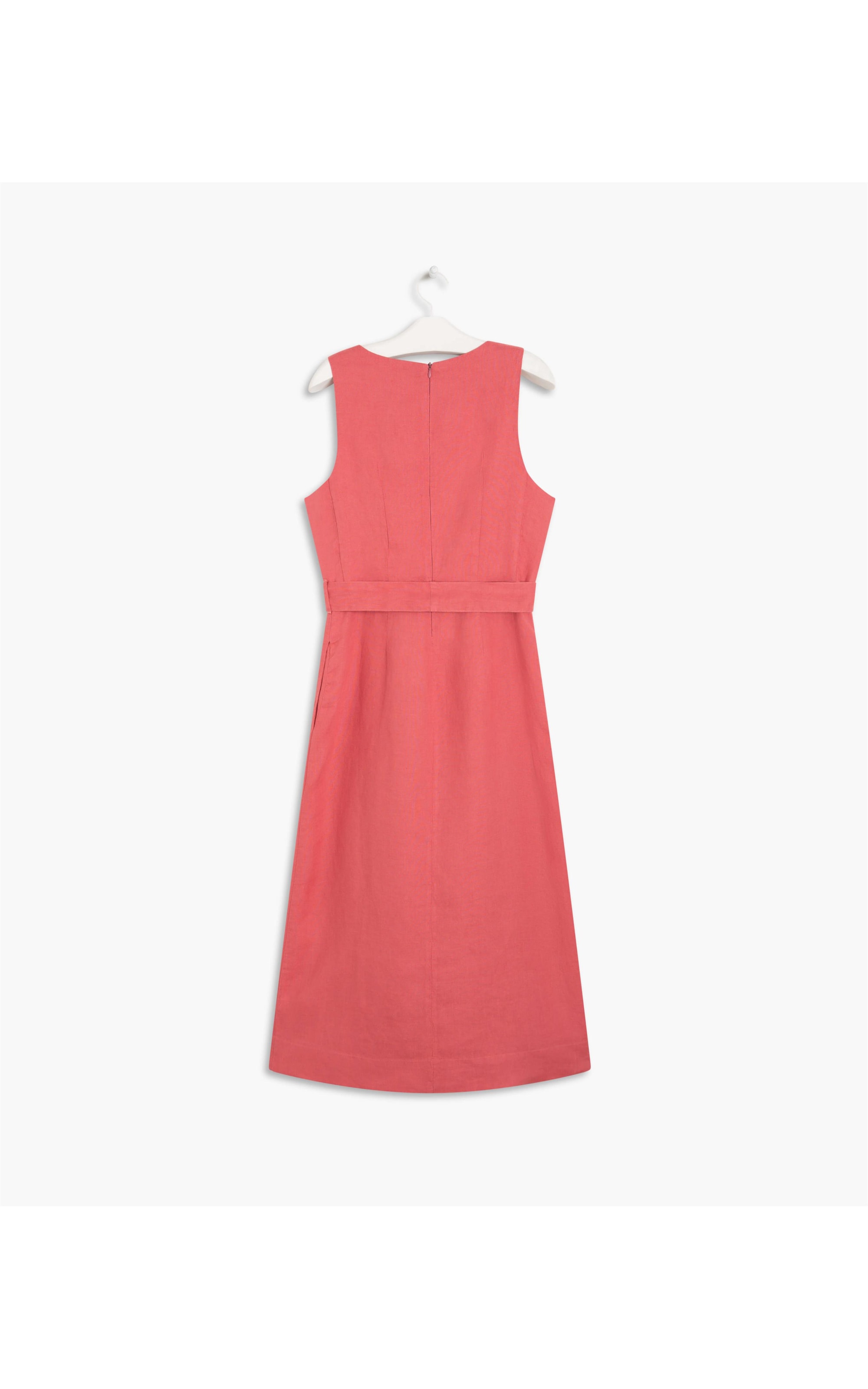 Vestido Puro Linho Ellen Cross Dye Goiaba