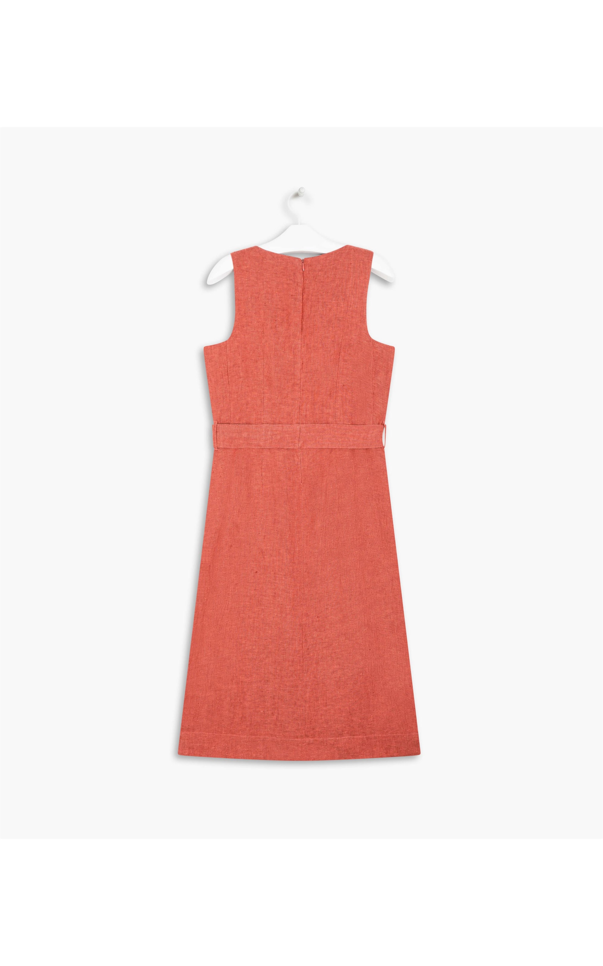 Vestido Puro Linho  Ellen Goiaba