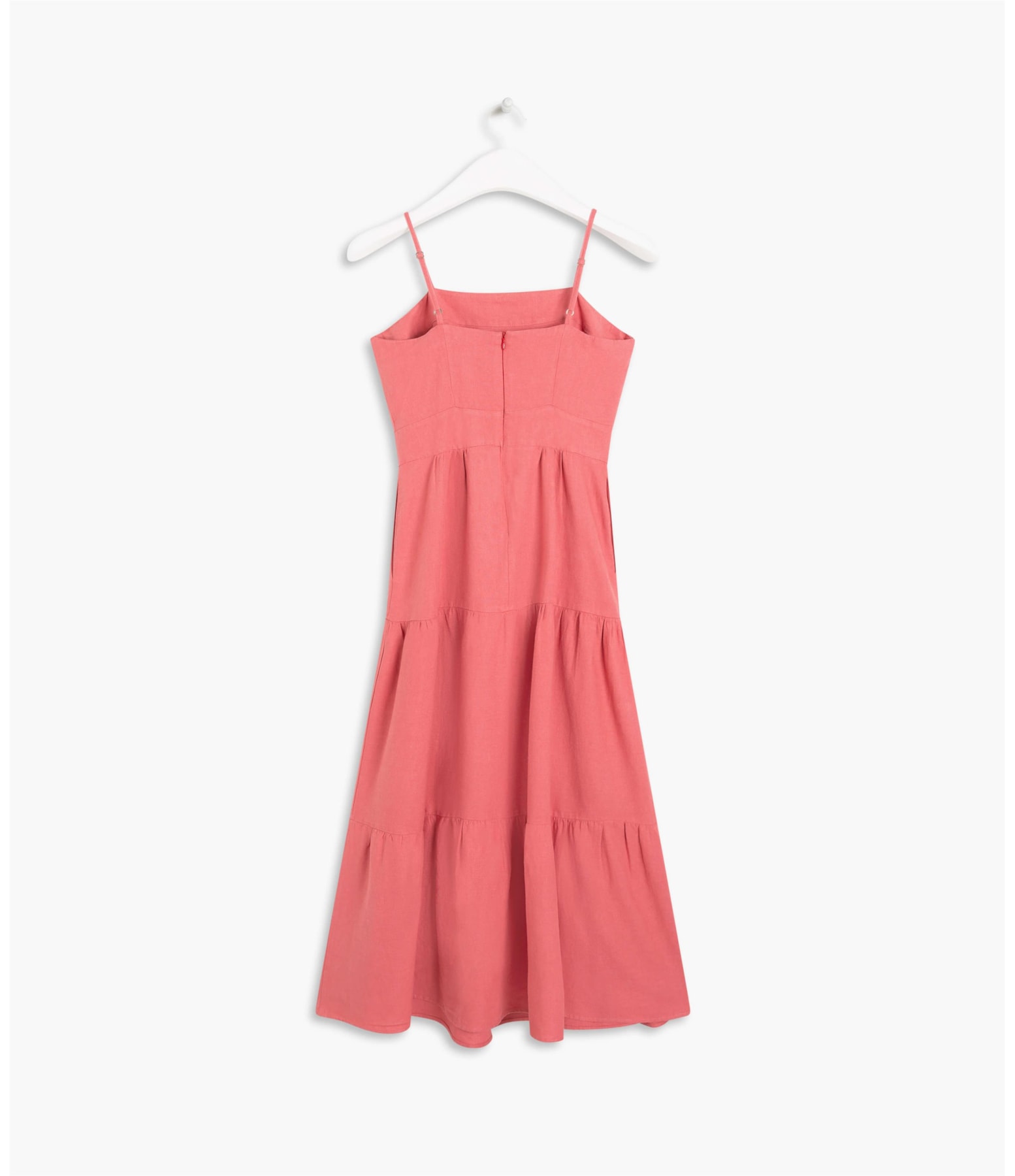 Vestido  Puro Linho  Florida Goiaba