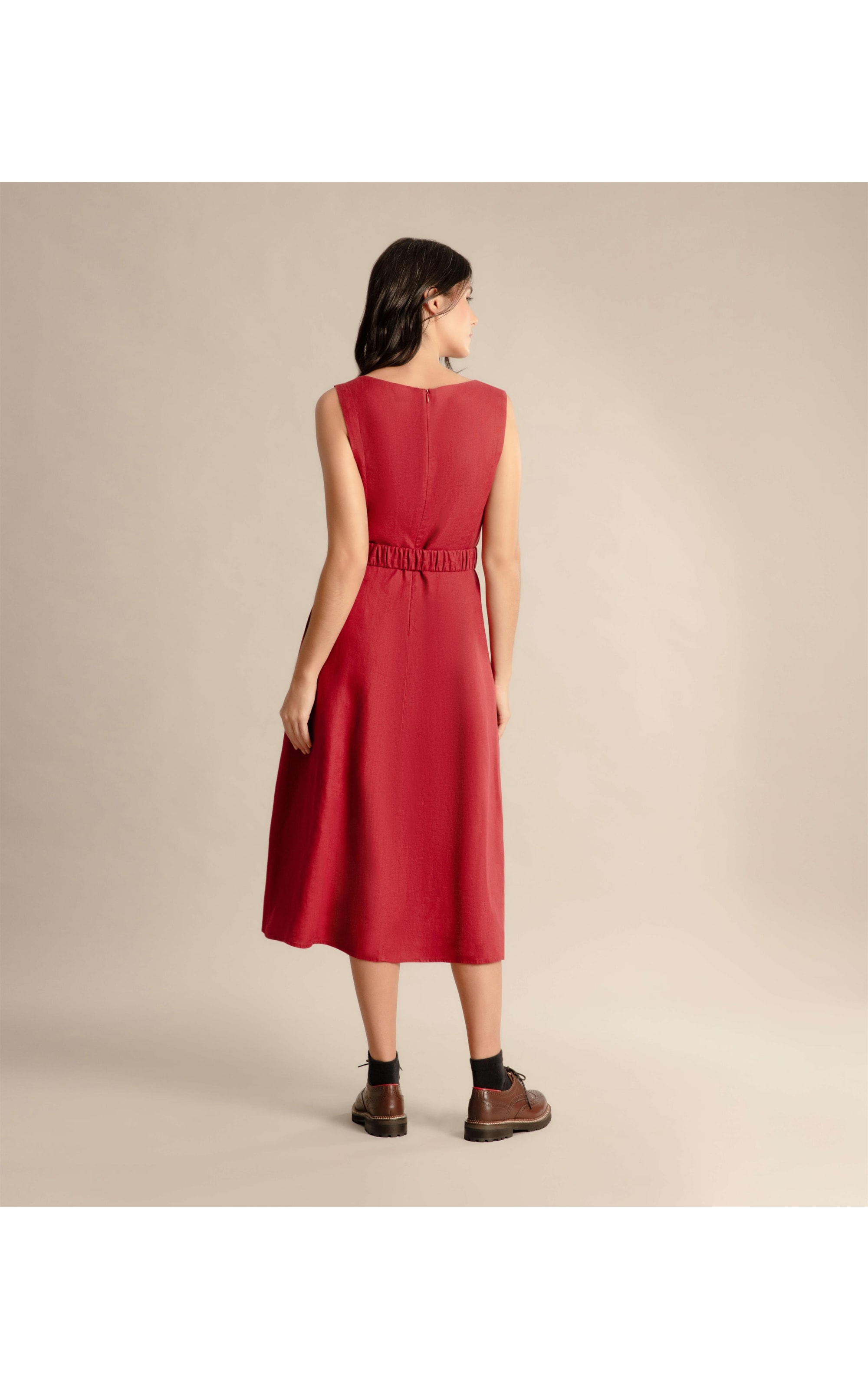 Vestido  Puro Linho  Haru Vermelho