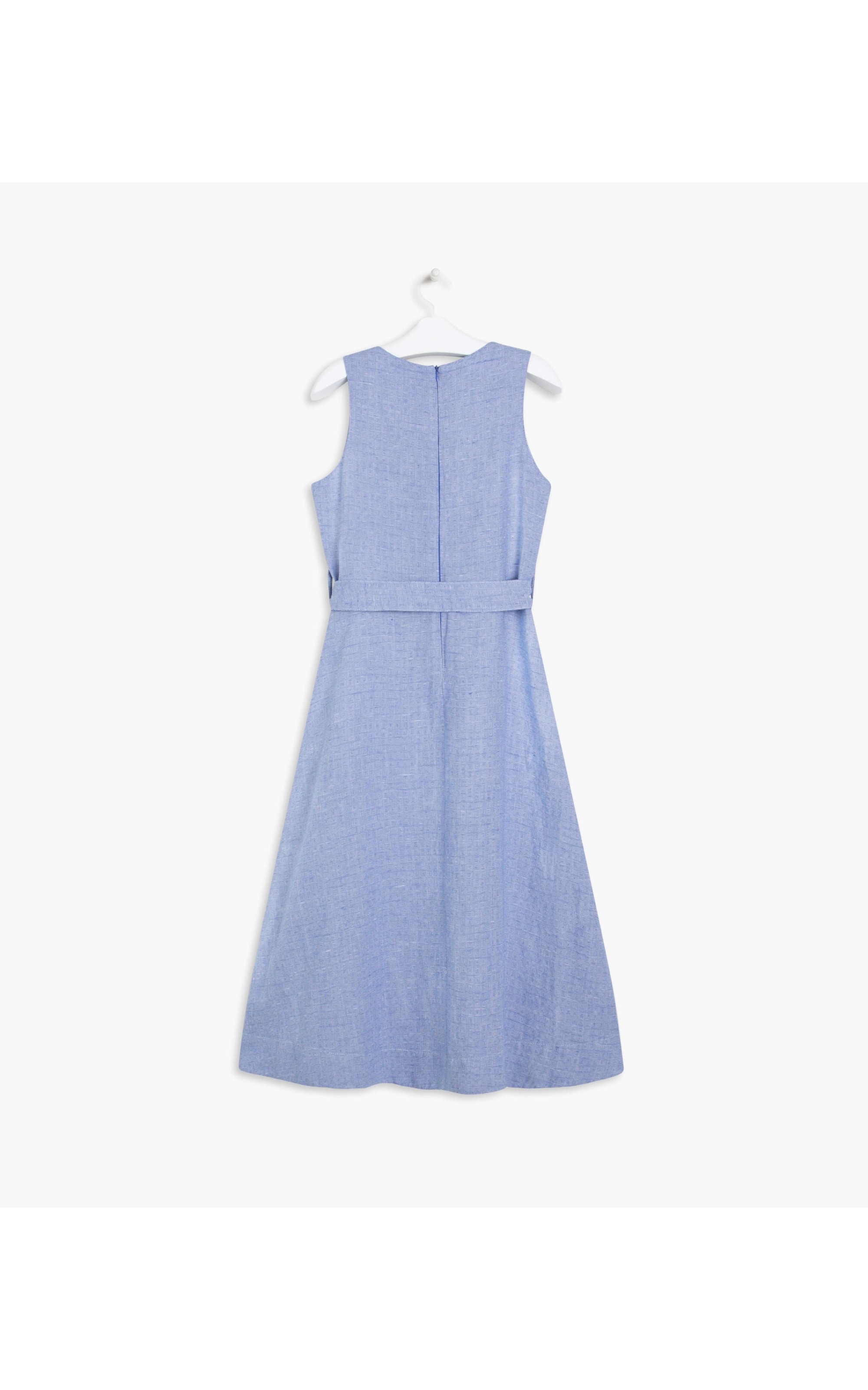 Vestido  Puro Linho  Íris Azul Bic