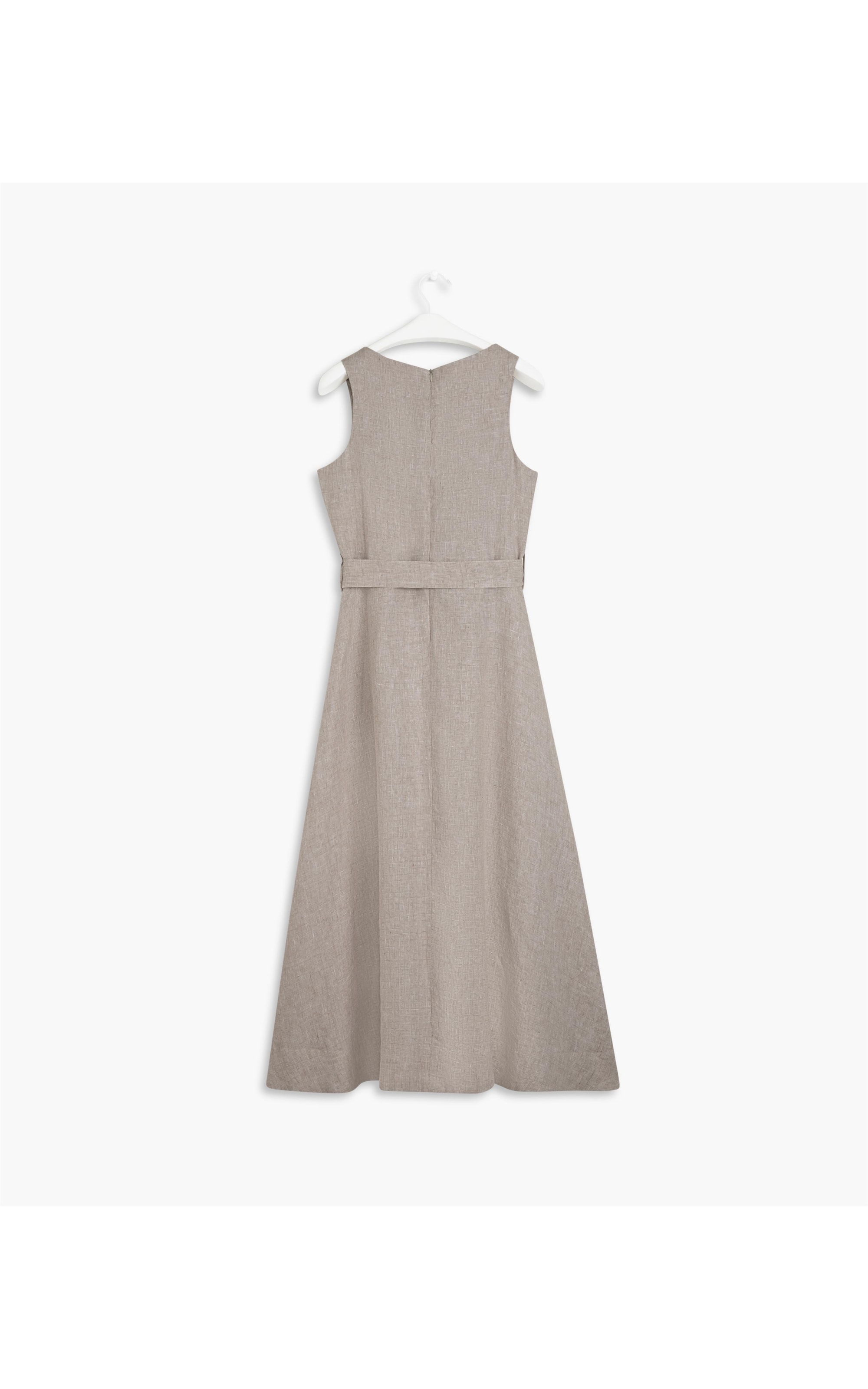 Vestido  Puro Linho  Íris Caqui