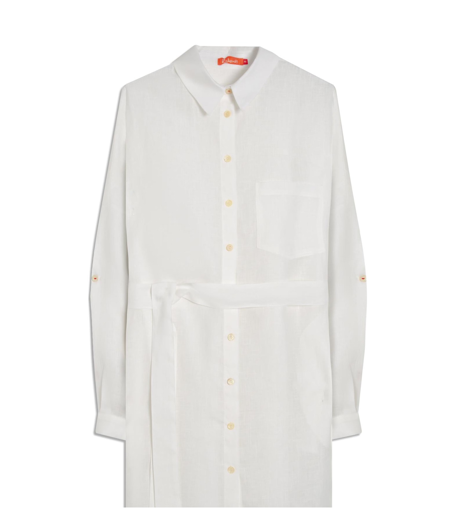 Vestido Puro Linho Ischia  Liso Branco