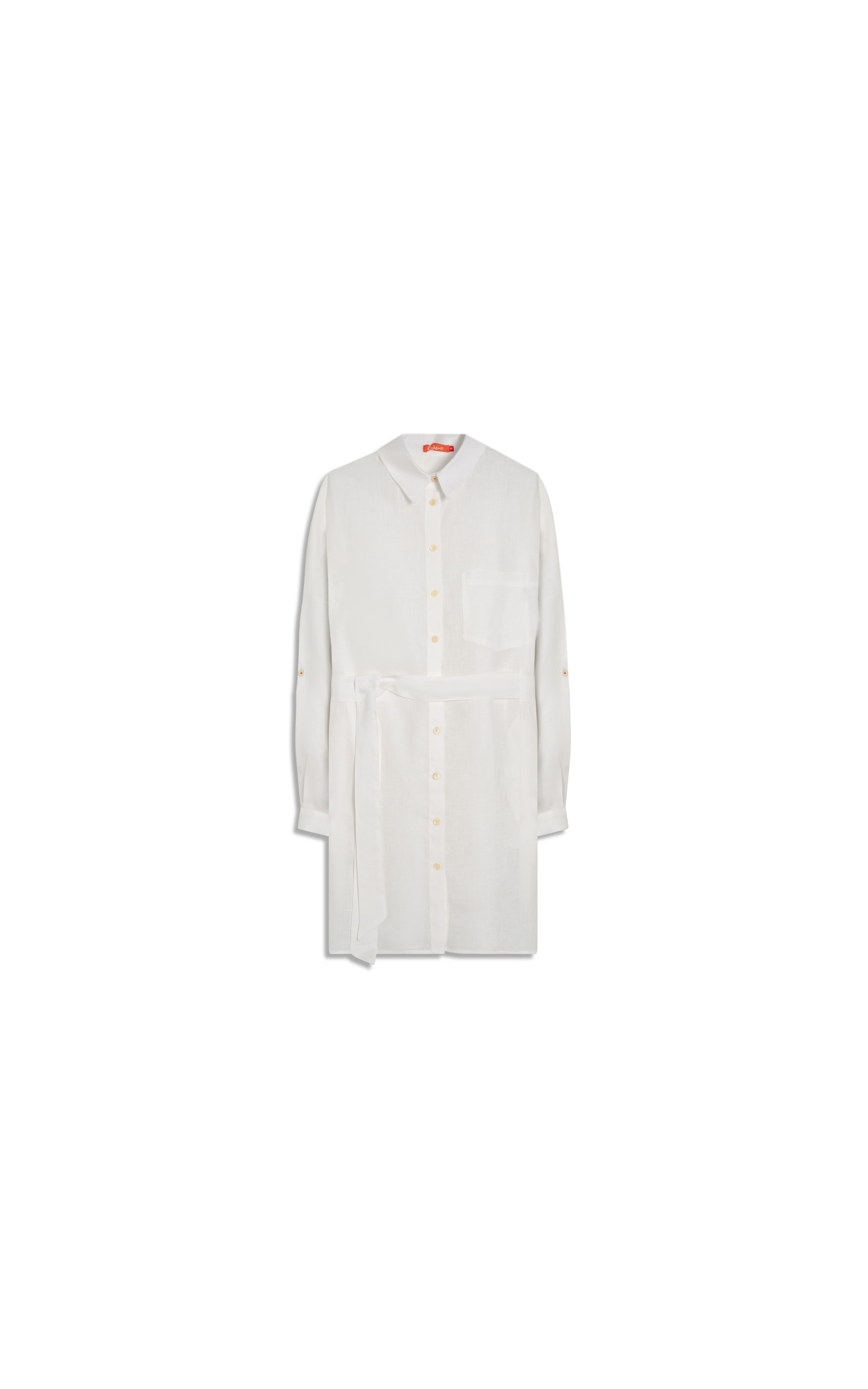 Vestido  Puro Linho Ischia  Liso Branco
