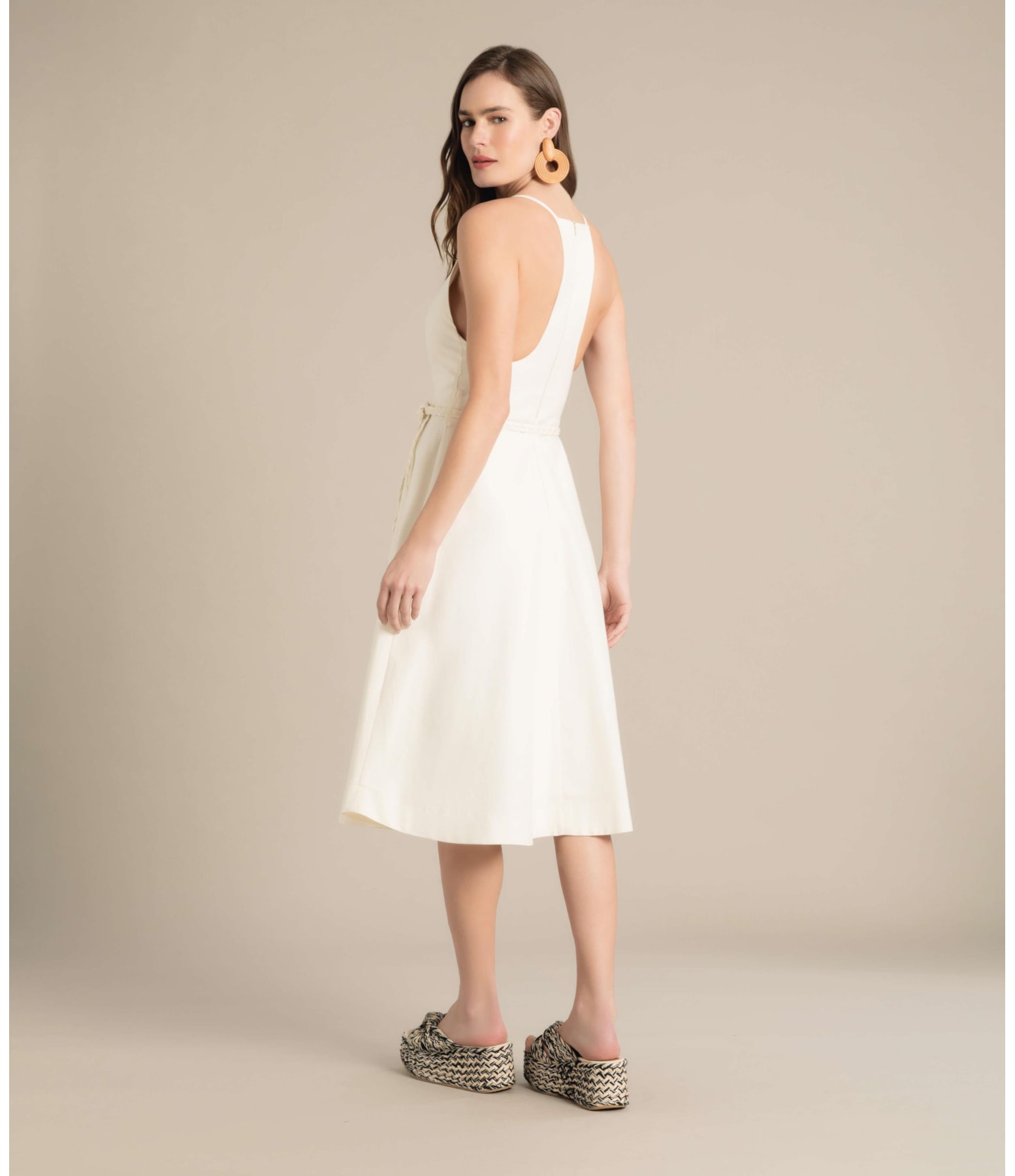 Vestido  Puro Linho  Manuia Branco