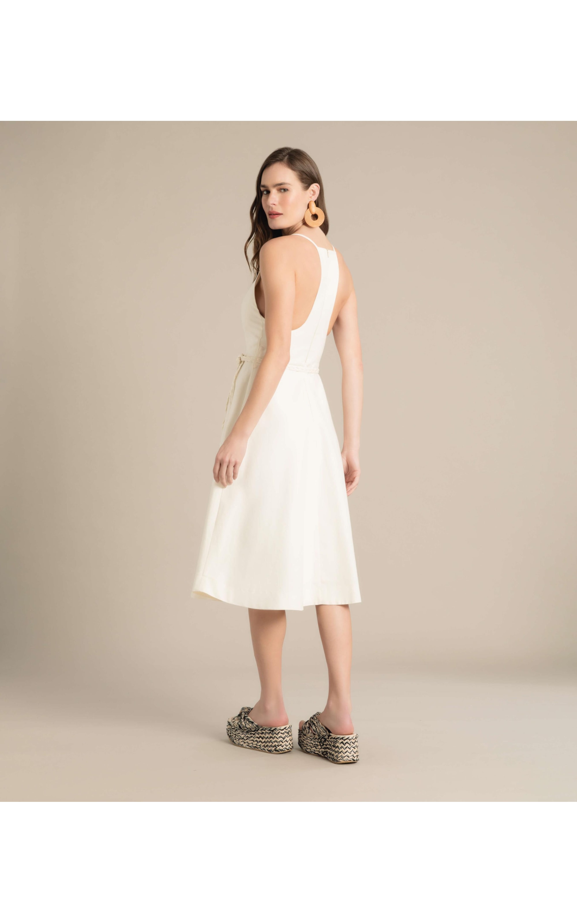 Vestido  Puro Linho  Manuia Branco