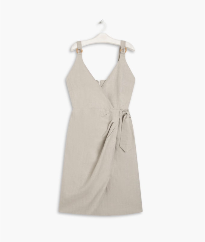 Vestido  Puro Linho  Maru Gelo