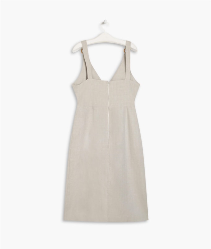 Vestido  Puro Linho  Maru Gelo