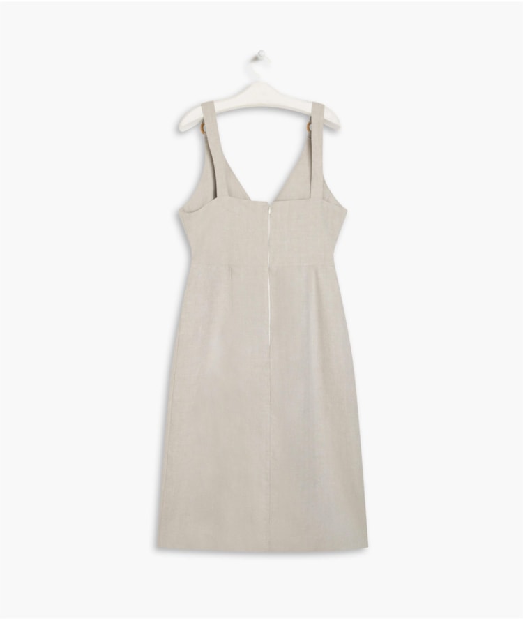 Vestido  Puro Linho  Maru Gelo