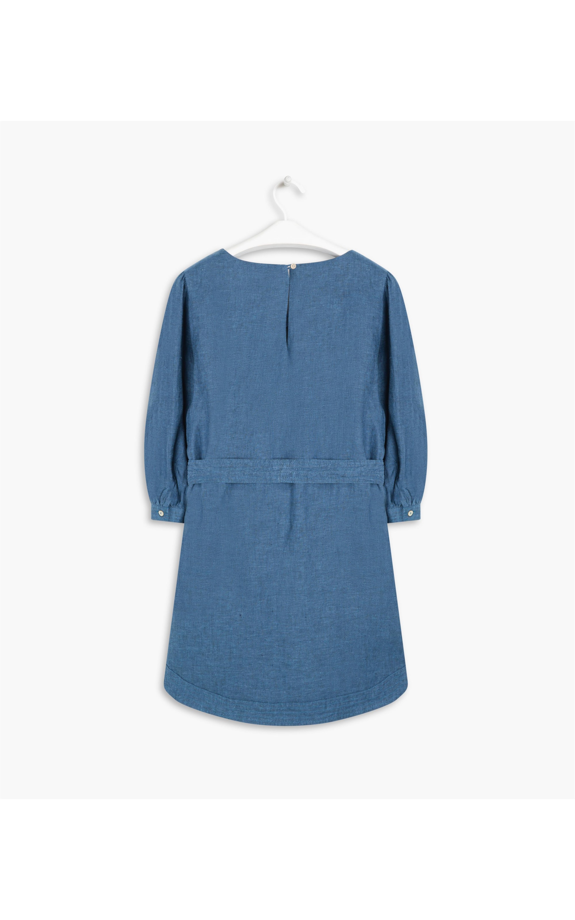 Vestido  Puro Linho  Moana  Azul Bic