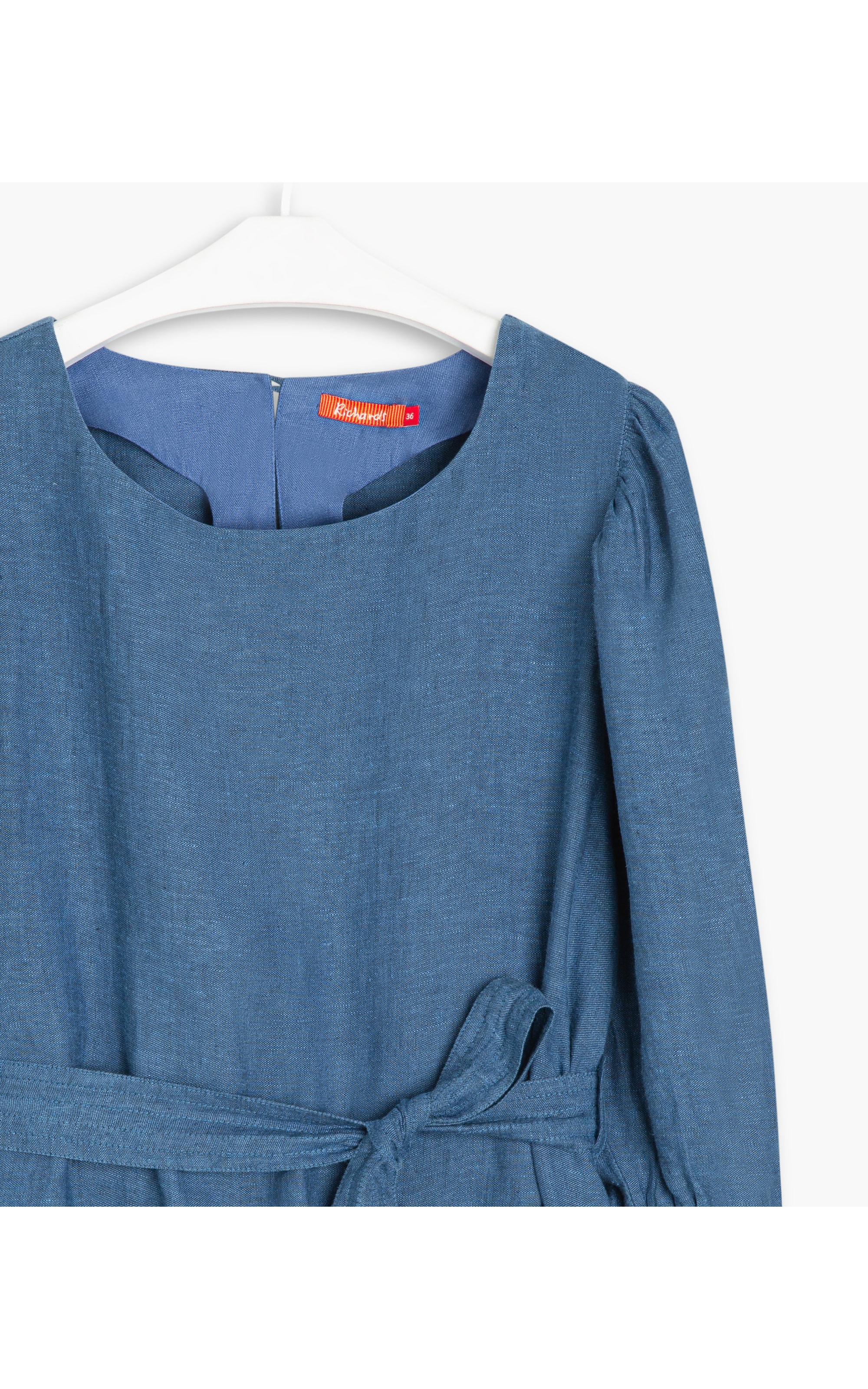 Vestido  Puro Linho  Moana  Azul Bic