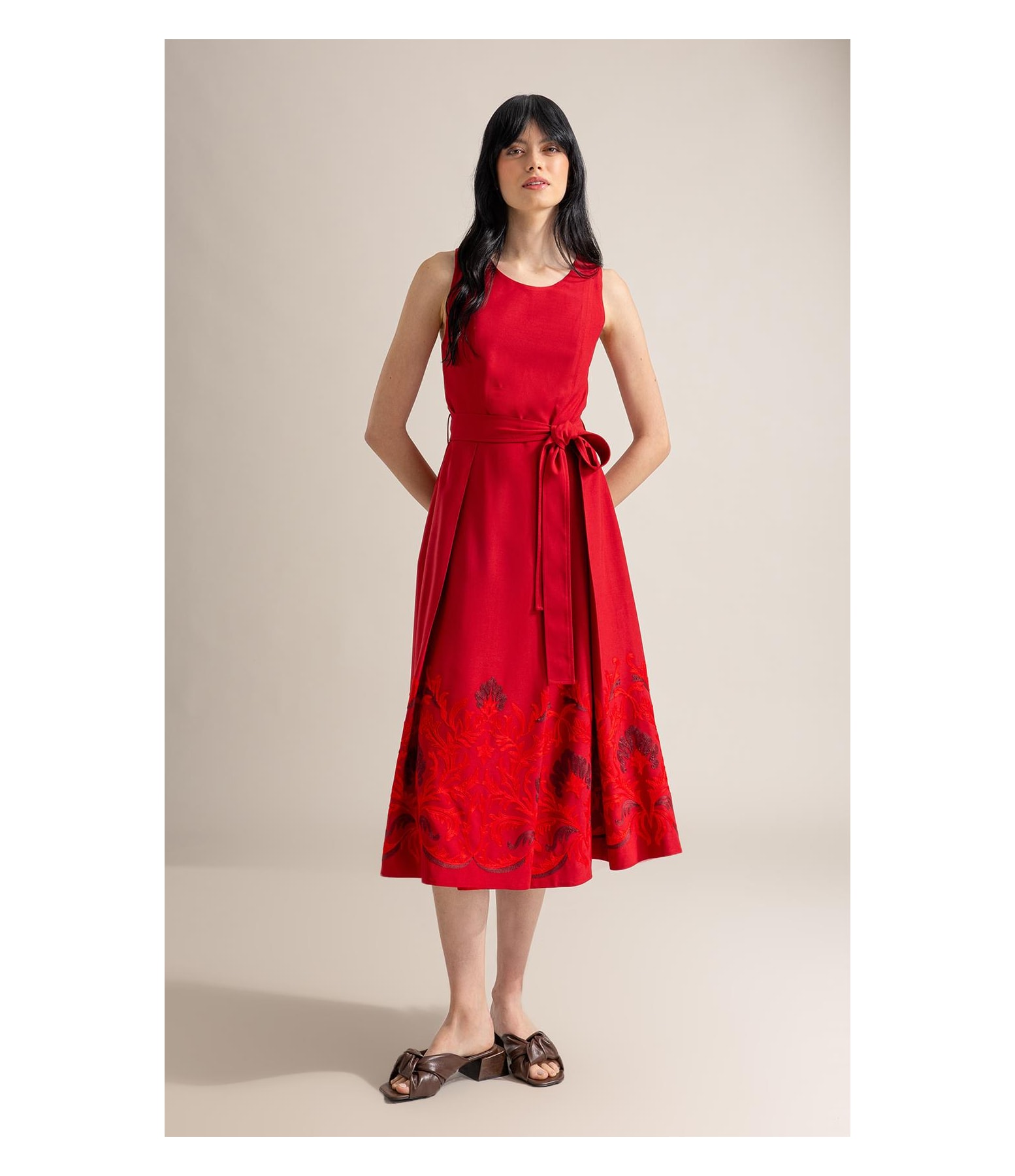 Vestido Rosalia  Laise Magnifico Vermelho